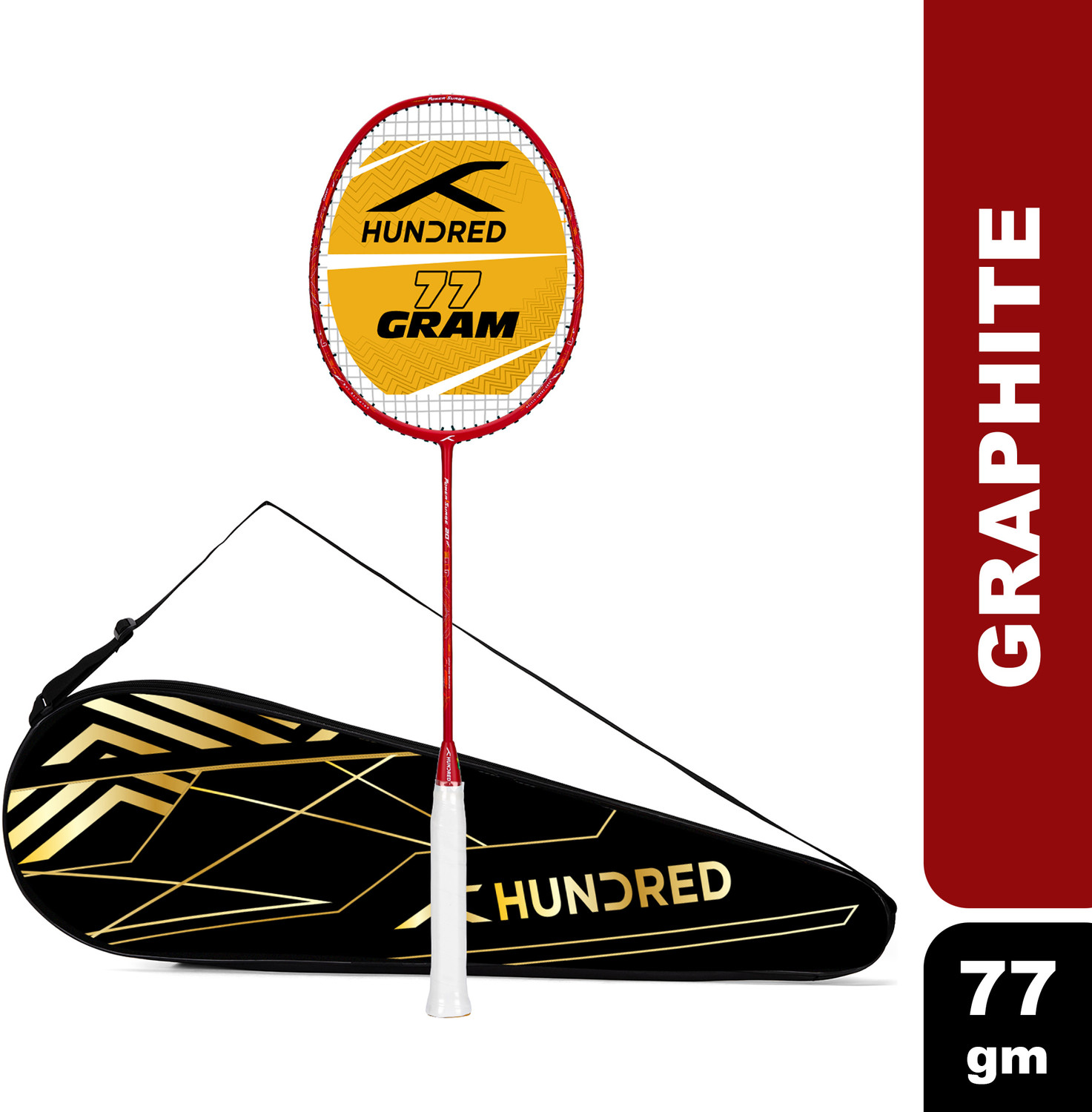 Hundred Power Surge 20 Red Strung Badminton Racquet
