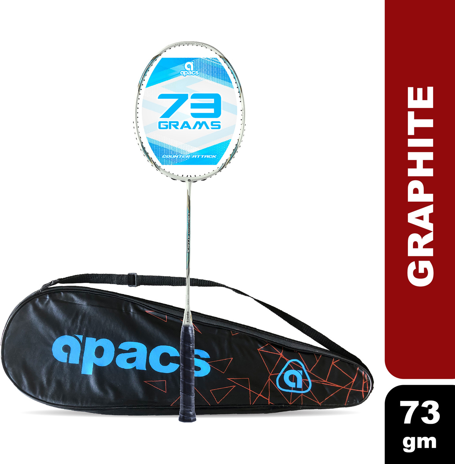 Apacs Counter Attack Racquet 73g White/Blue – ₹2,137