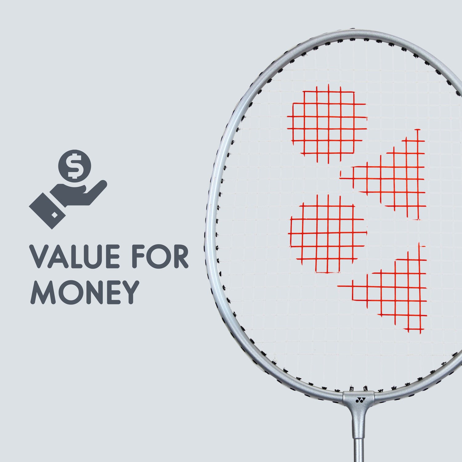 Image of YONEX GR 303 F Grey Strung Badminton Racquet