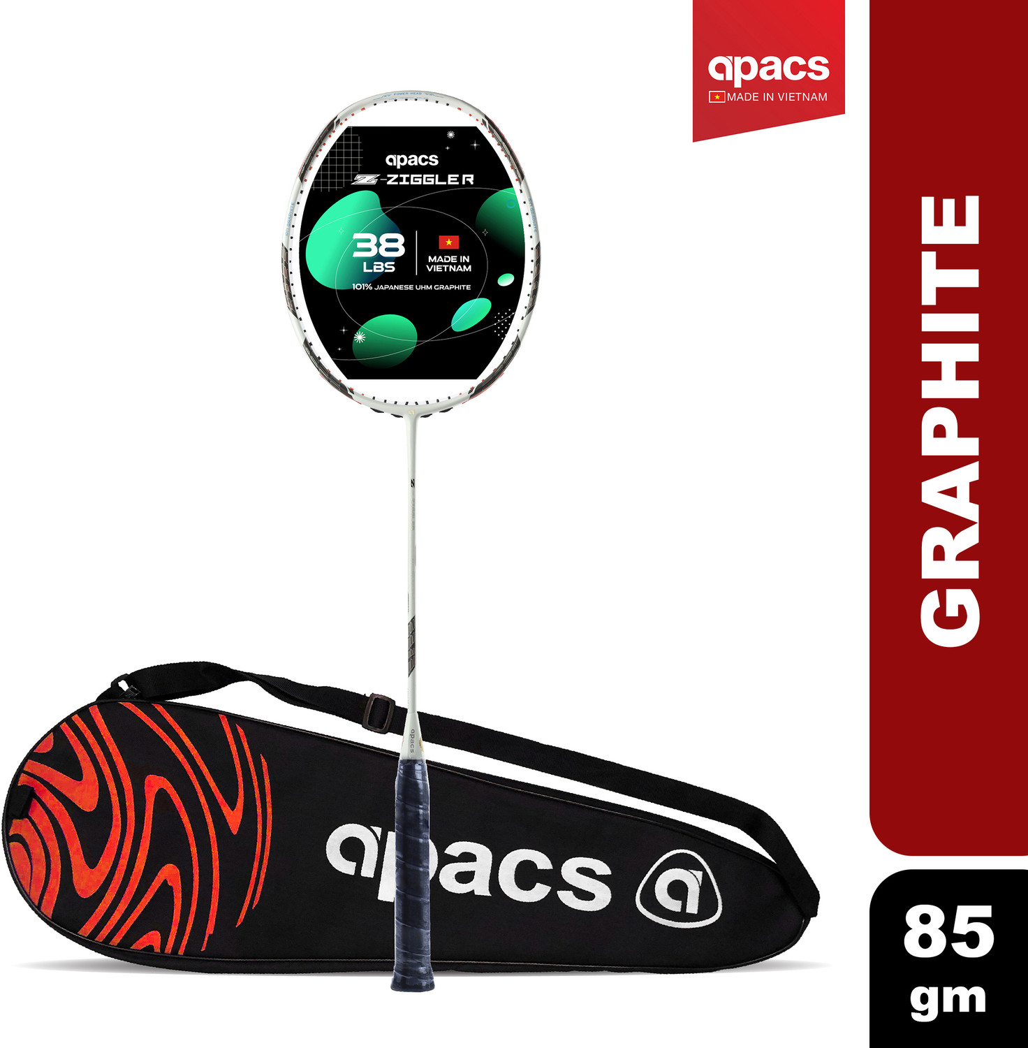 Image of apacs Fleet N Power 900 Silver, Blue Unstrung Badminton Racquet (Pack of: 1, 82 g)