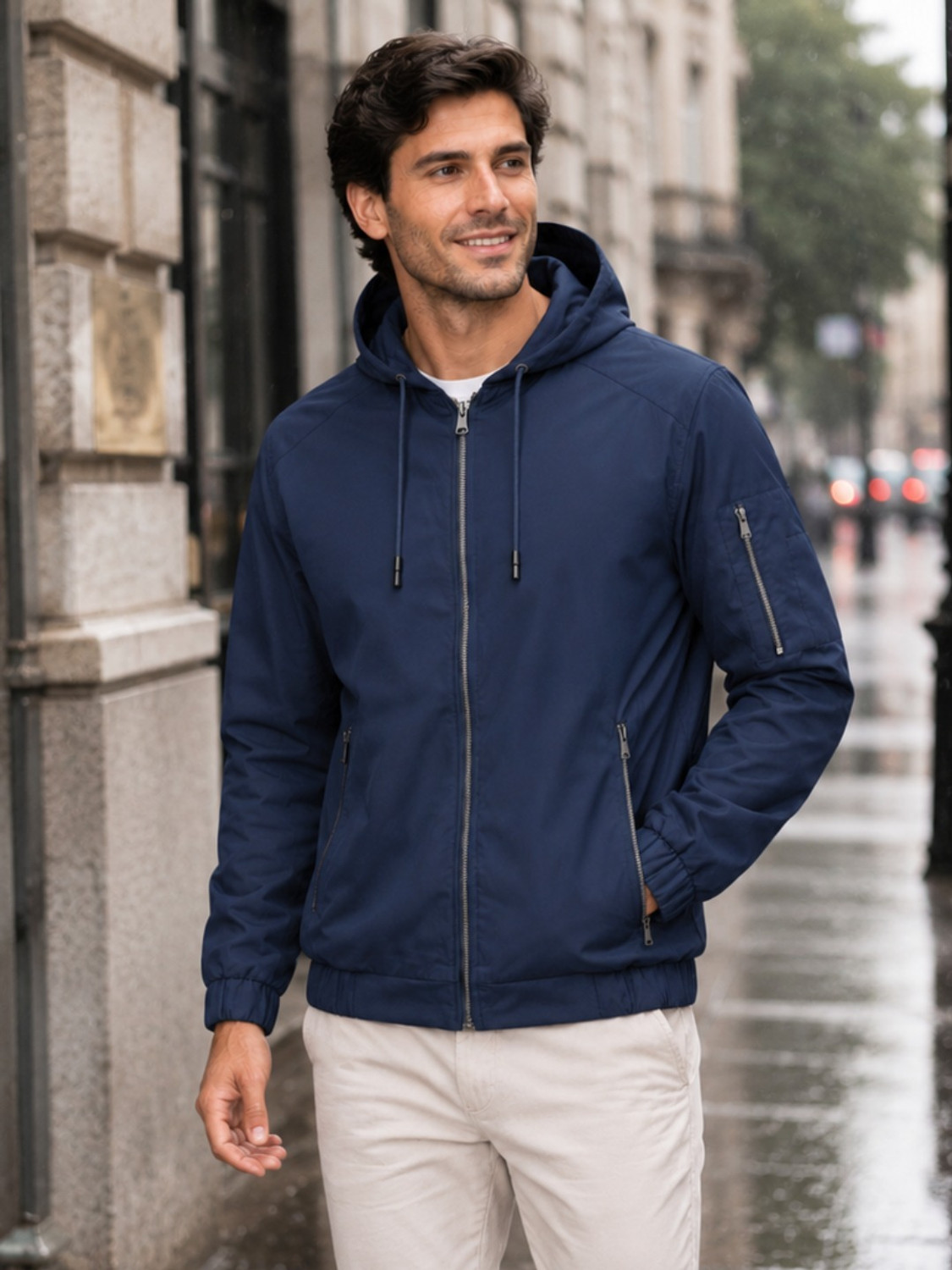 Image of Mia Fashion Solid Men Raincoat