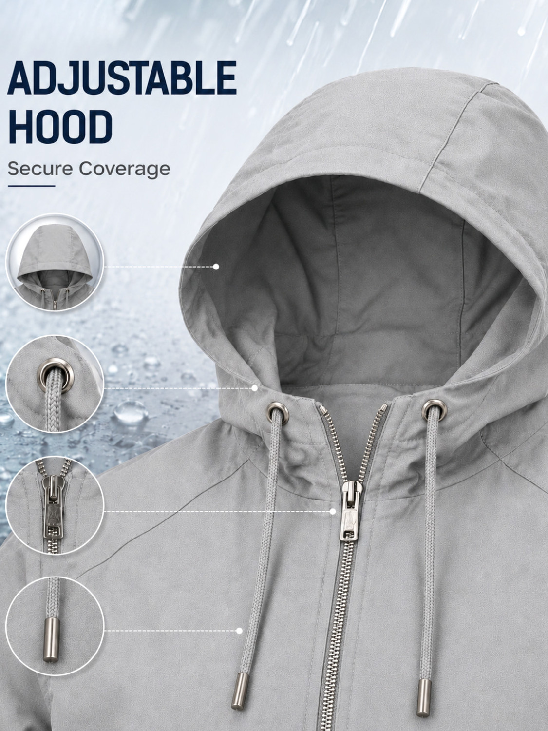 Image of Mia Fashion Solid Men Raincoat