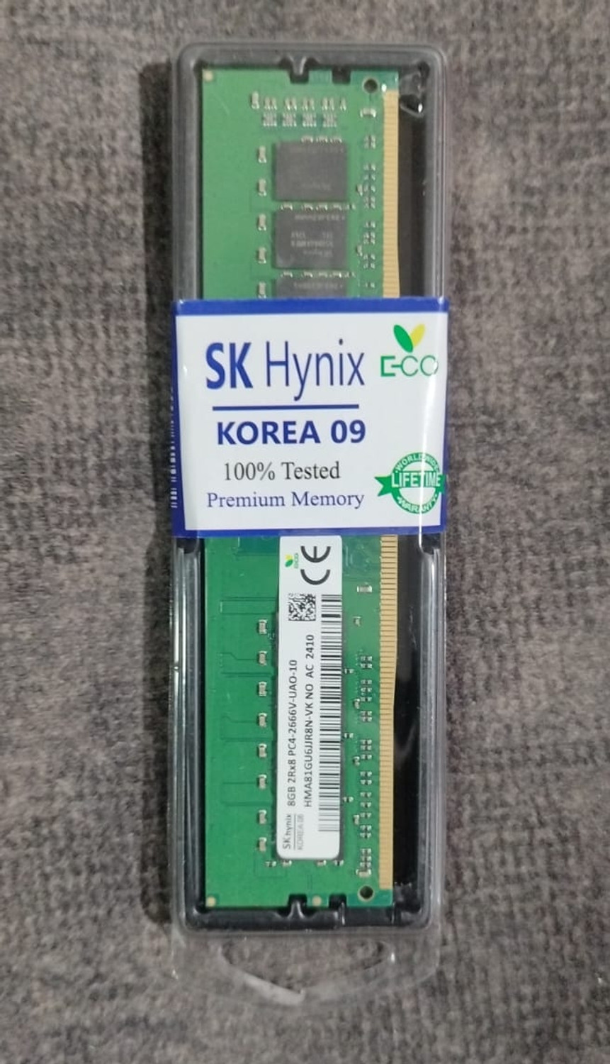 Image of Sk Hynix 2666 MHZ DDR4 8 GB (Dual Channel) PC, Server (Hynix 2666Mhz DDR4 8GB RAM) (Green)