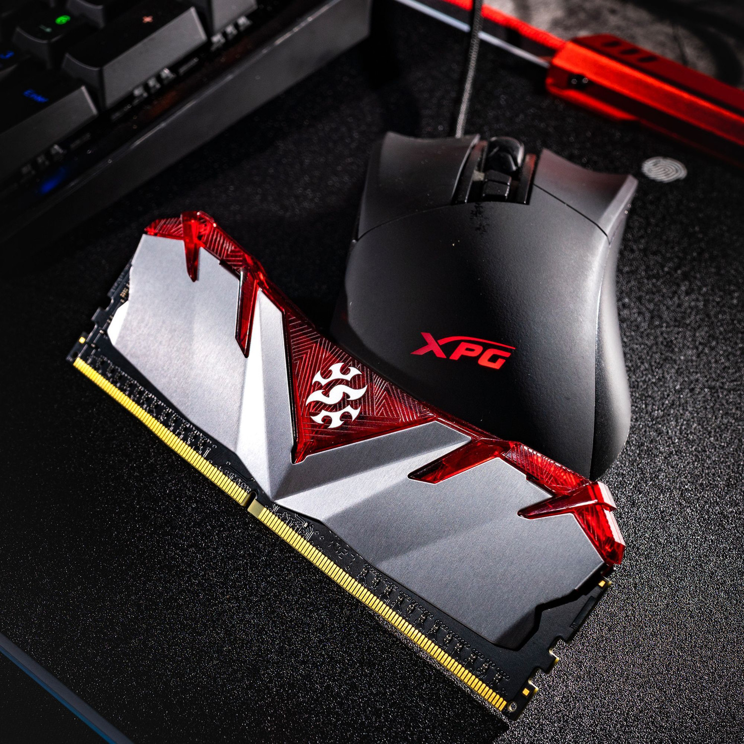Image of XPG GAMMIX D30 3200Mhz DDR4 16 GB (Single Channel) PC DRAM (AX4U3200316G16ASR30) (Red and Grey)