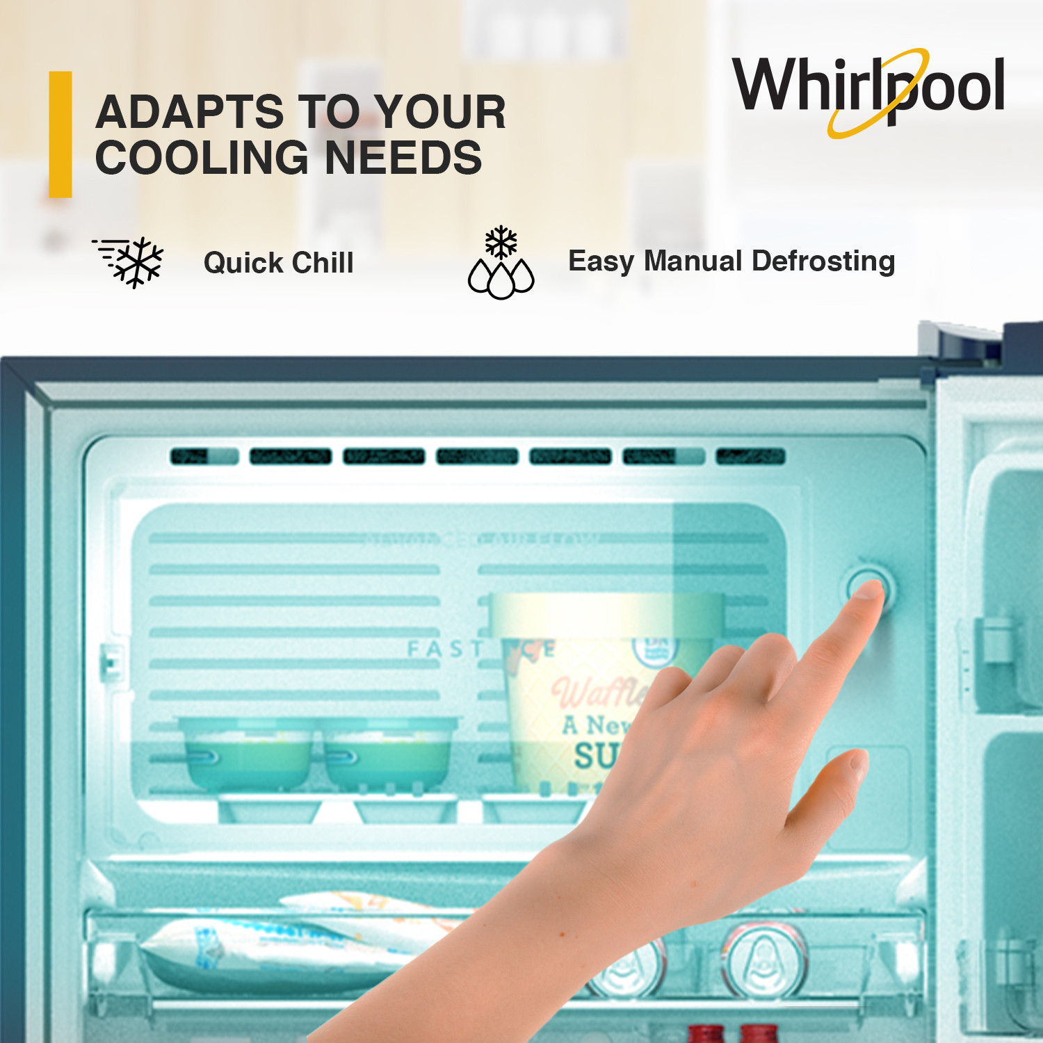 Image of Whirlpool 184 L Direct Cool Single Door 4 Star Refrigerator with Intellisense Inverter Compressor