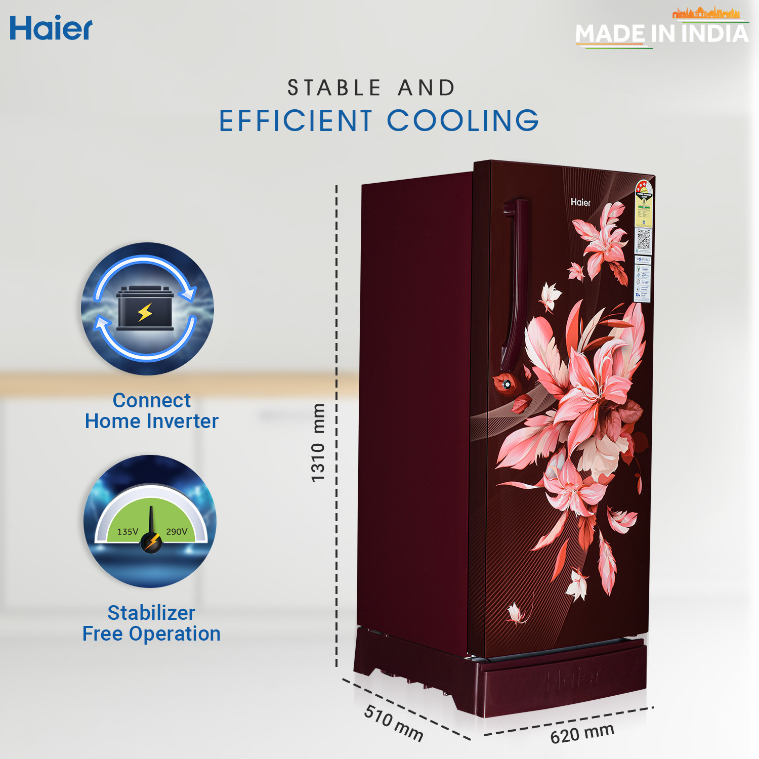 Image of Haier 190 L Direct Cool Single Door 3 Star Refrigerator with Base Drawer
