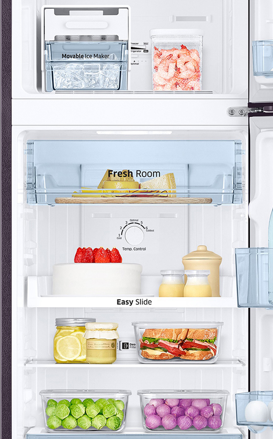 Image of Samsung 236 L Frost Free Double Door 2 Star Refrigerator with Base Drawer