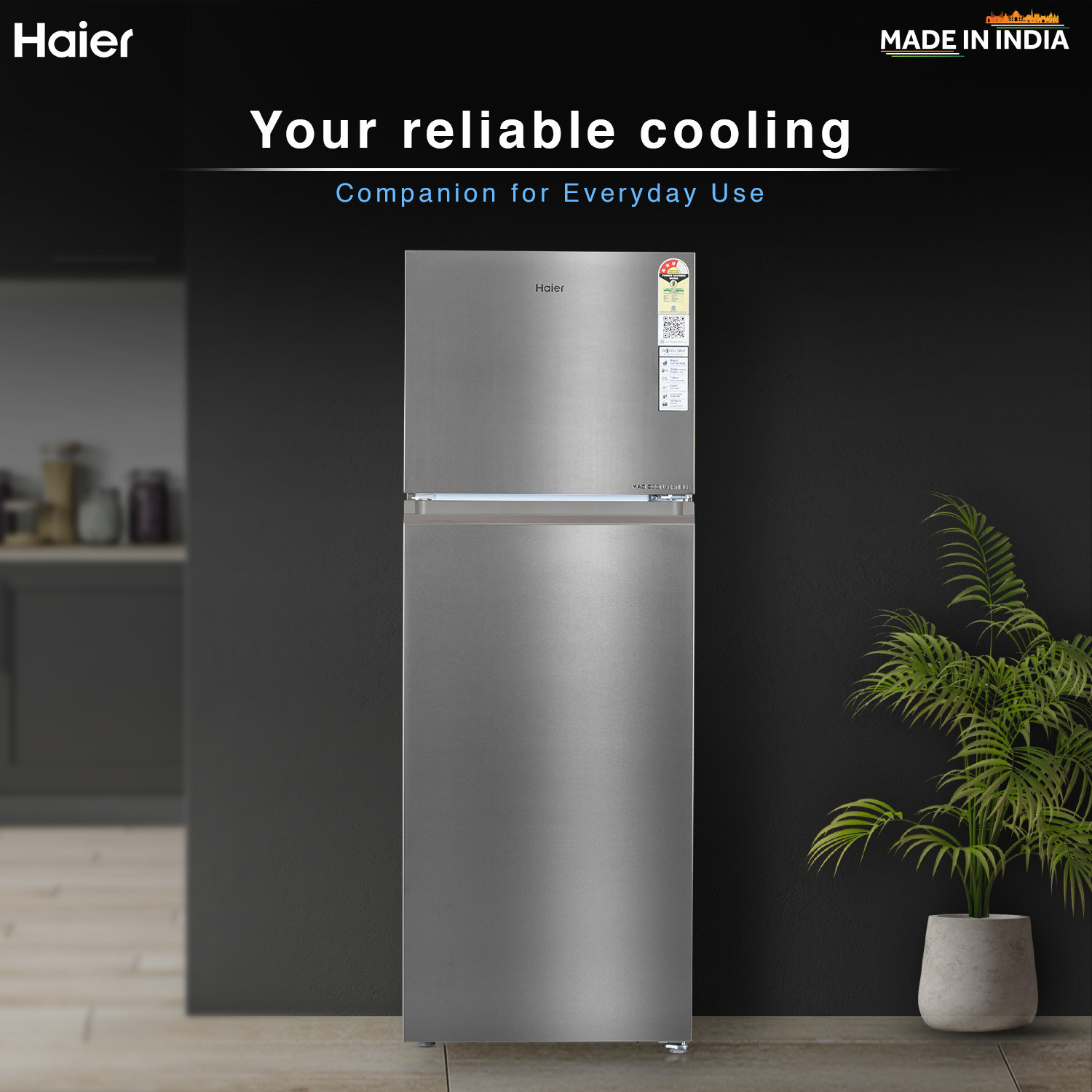 Image of Haier 358 L Frost Free Double Door 3 Star Convertible Refrigerator with Convertible 14-in-1,1 hour Icing
