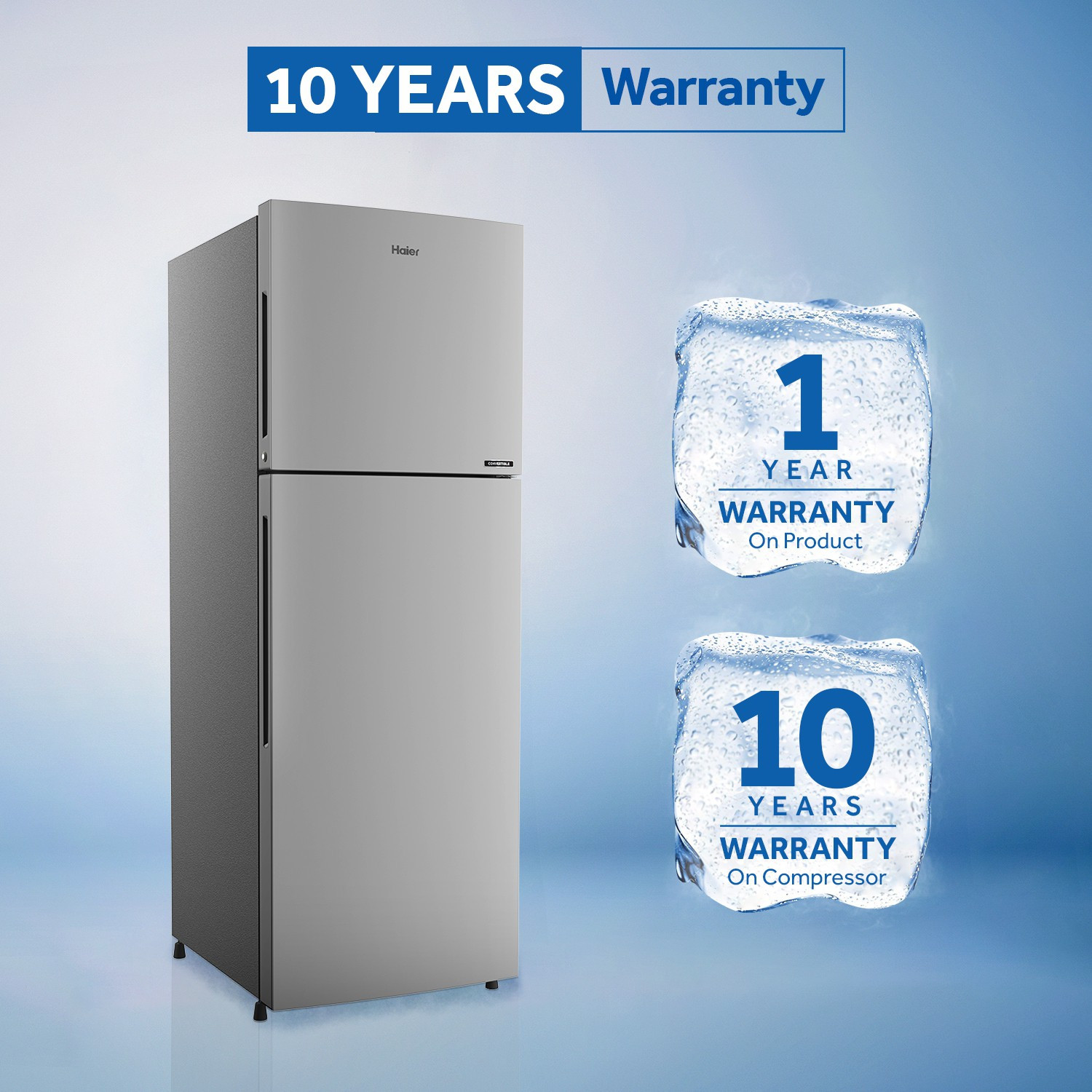 Image of Haier 278 L Frost Free Double Door Top Mount 3 Star Convertible Refrigerator