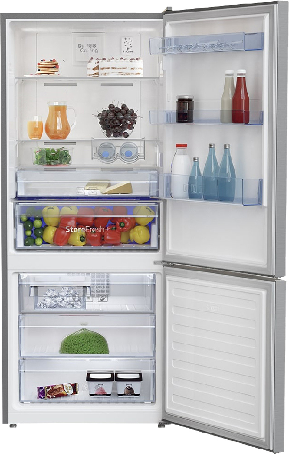 Image of Voltas Beko by A Tata Product 340 L Frost Free Double Door Bottom Mount 2 Star Refrigerator