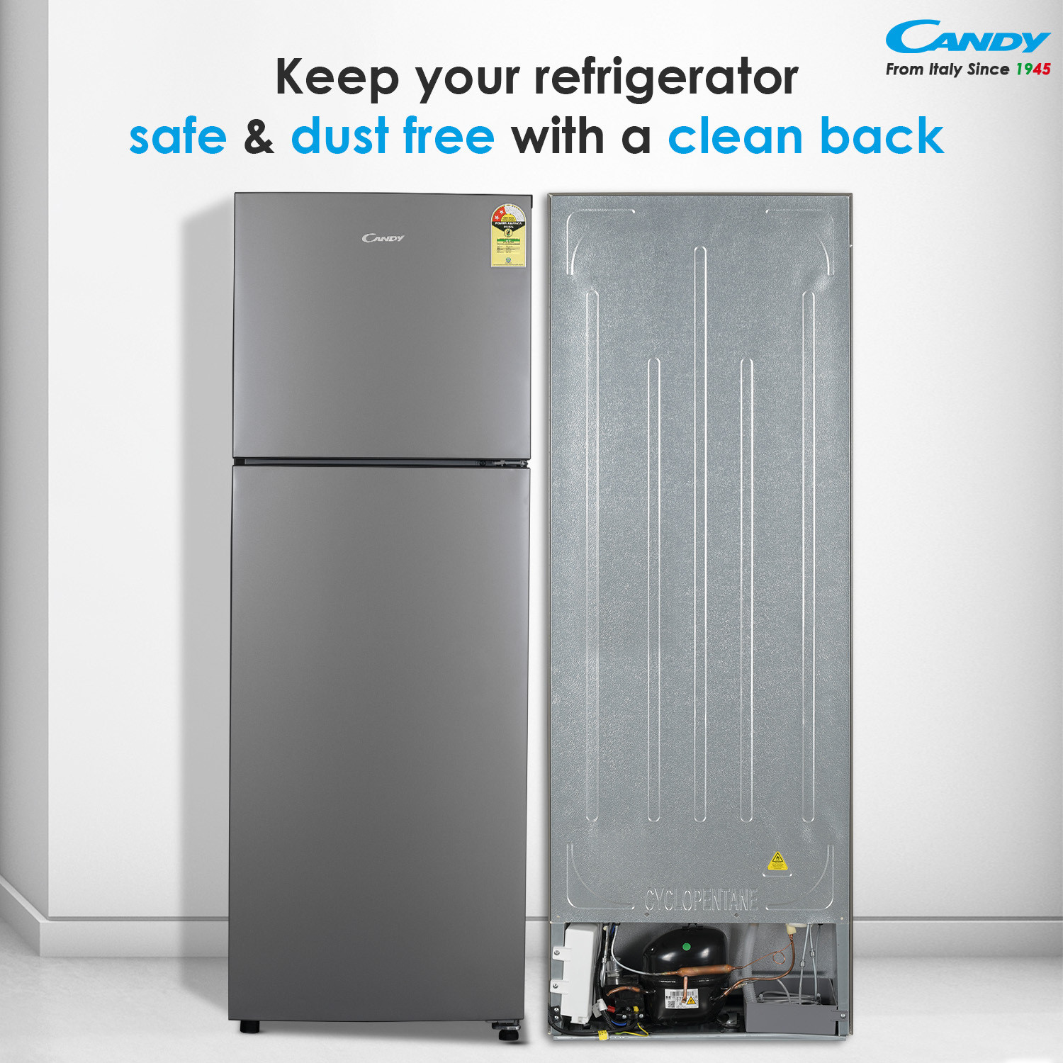 Image of CANDY 240 L Frost Free Double Door 2 Star Refrigerator with Auto frost , large Fruit and Vegetable Space