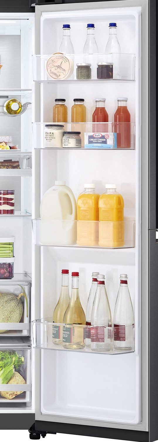 Image of LG 674 L Frost Free Side by Side Refrigerator with Smart Inverter Compressor ThinQ (Wi-Fi)� | DoorCooling+, Hygiene Fresh+, Water and Ice Dispenser (Platinum Silver III, GC-L257SL4L)