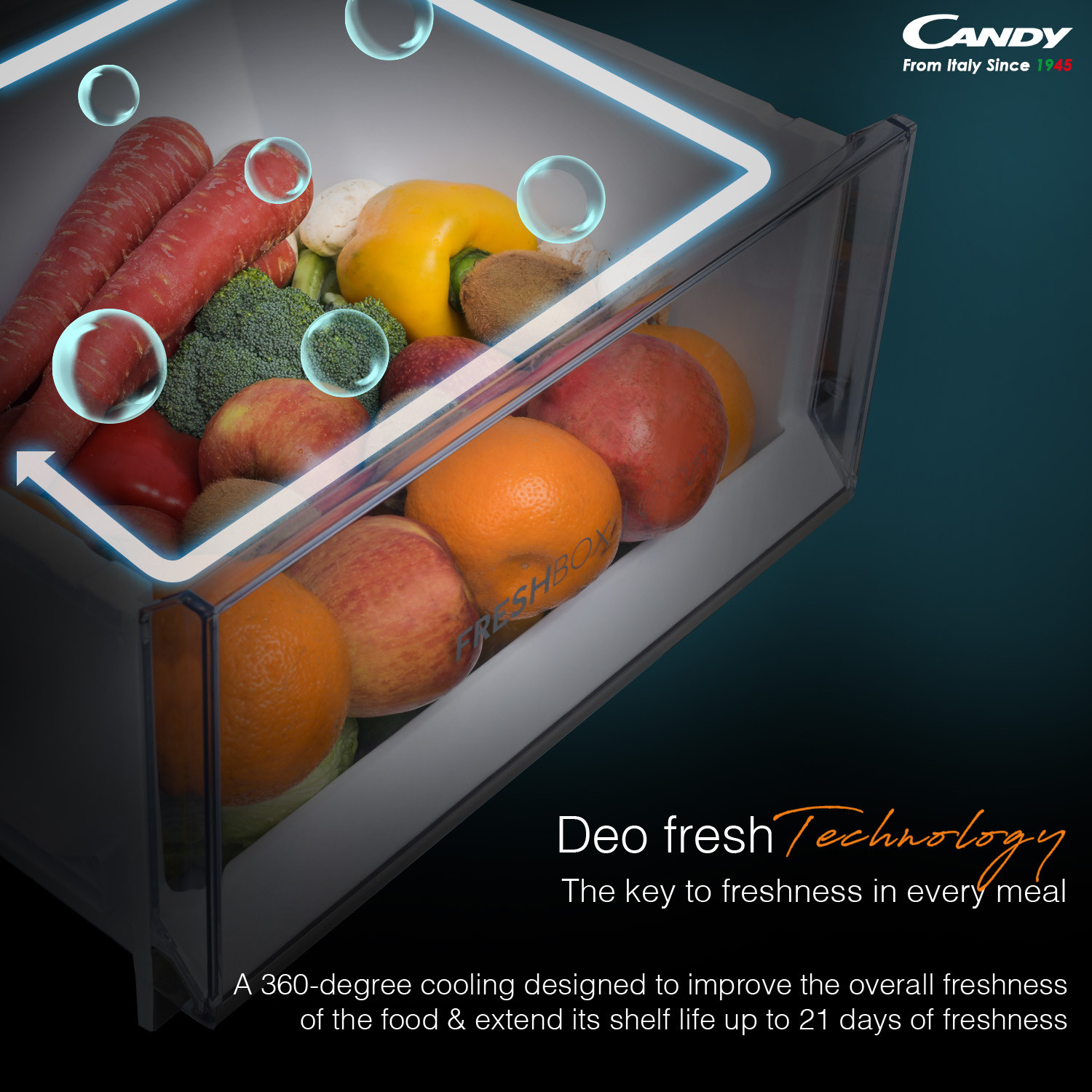 Image of CANDY 602 L Frost Free Side by Side Refrigerator with 100 % Convertible refrigerator with Deo Fresh Technology , Innovative Inverter Compressor Technology