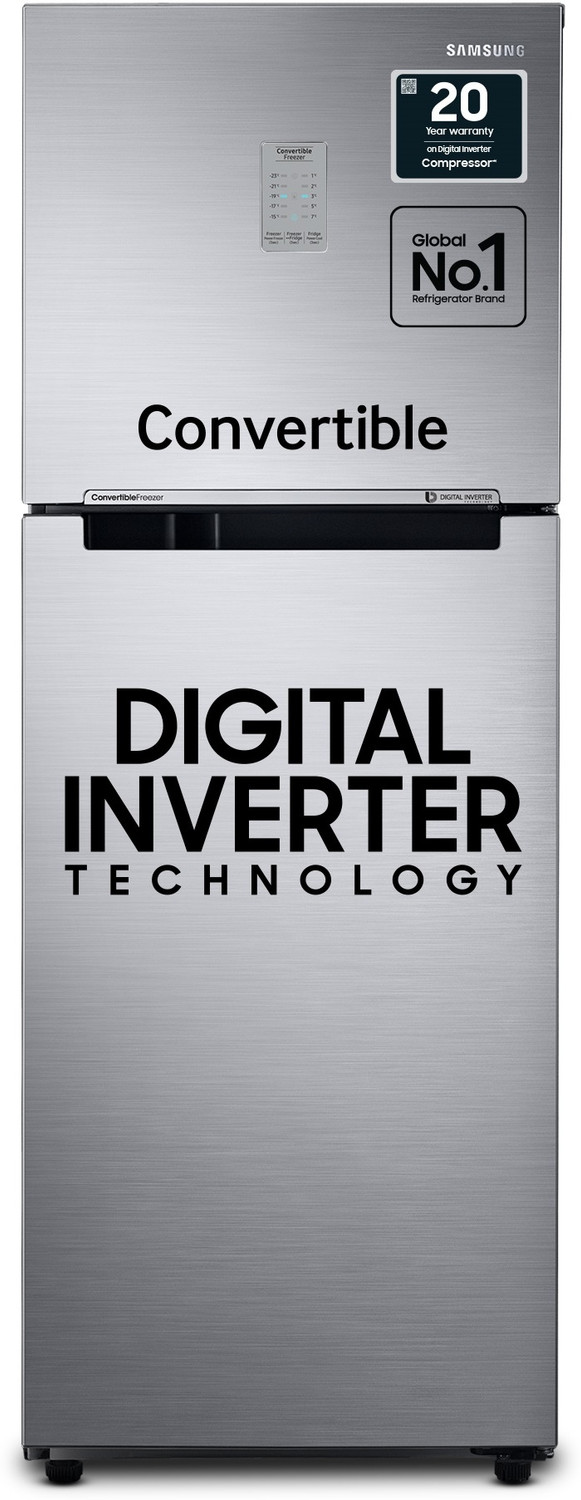 Image of Samsung 236 L Frost Free Double Door 3 Star Convertible Refrigerator with Digital Inverter and Display