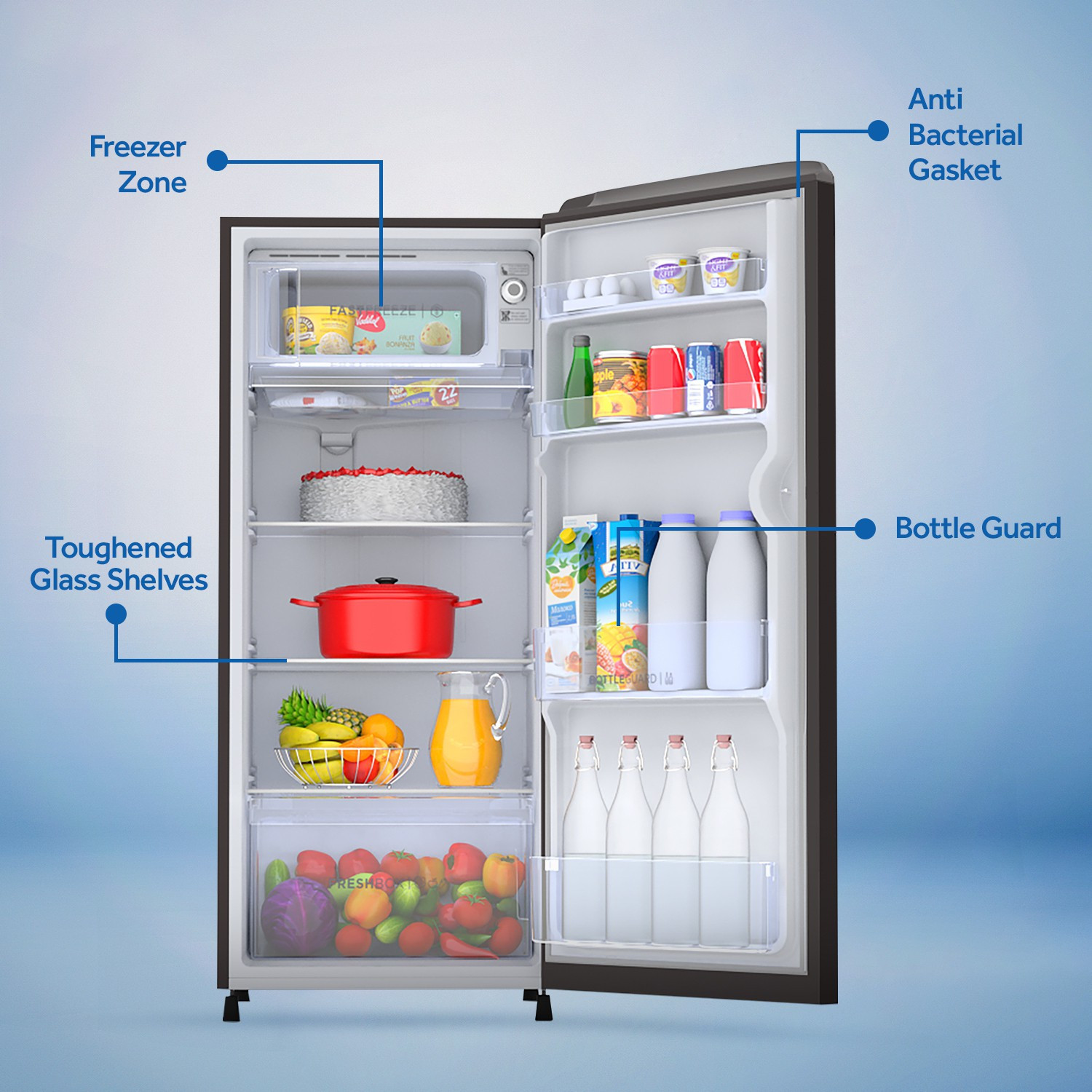 Image of Haier 192 L Direct Cool Single Door 3 Star Refrigerator