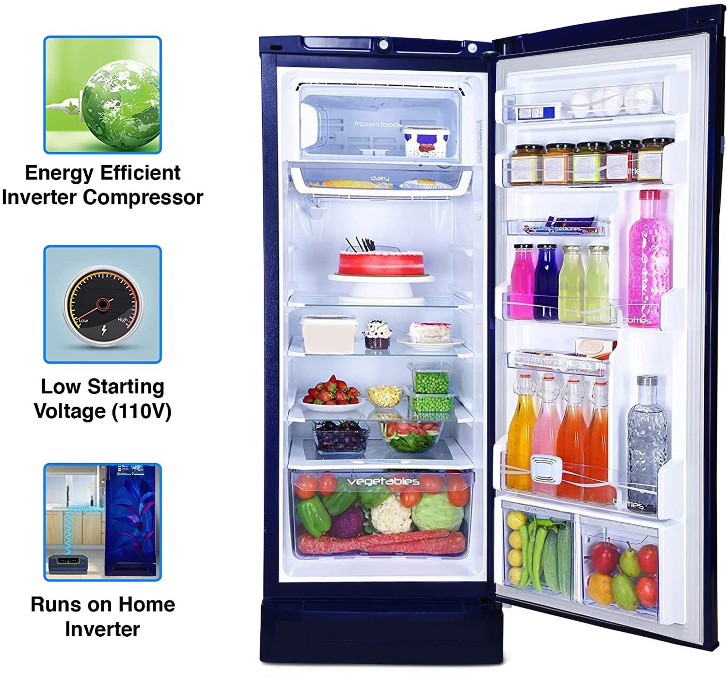 Image of Godrej 234 L Direct Cool Single Door 5 Star Refrigerator with Energy Efficient Inverter Compressor And Jumbo Vegetable Tra