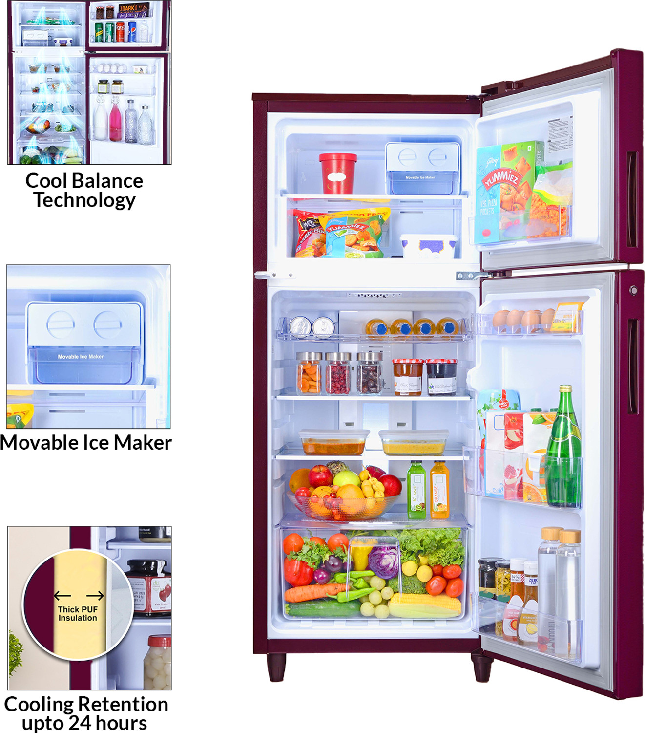 Image of Godrej 253 L Frost Free Double Door 2 Star Refrigerator