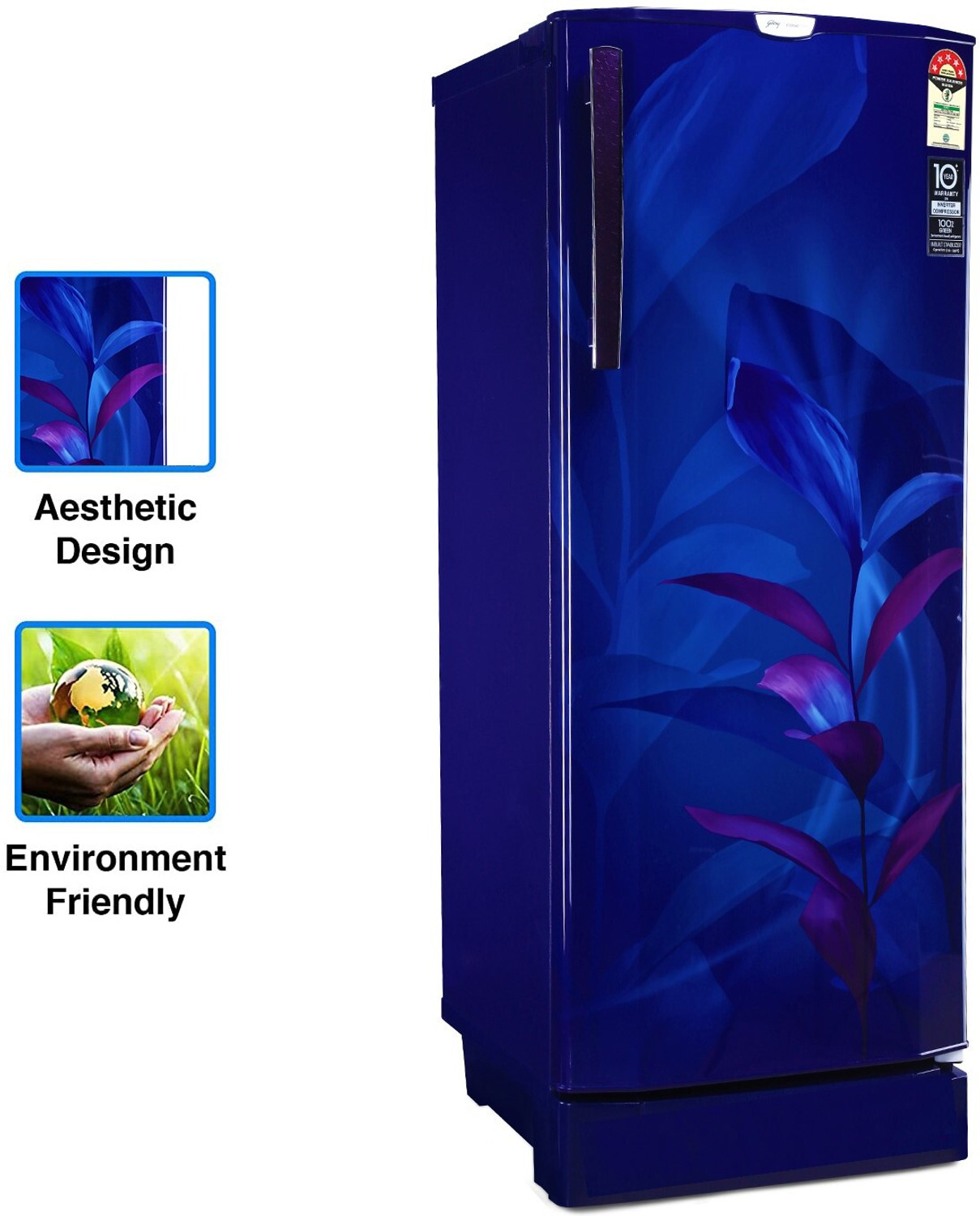 Image of Godrej 234 L Direct Cool Single Door 5 Star Refrigerator with Energy Efficient Inverter Compressor And Jumbo Vegetable Tra