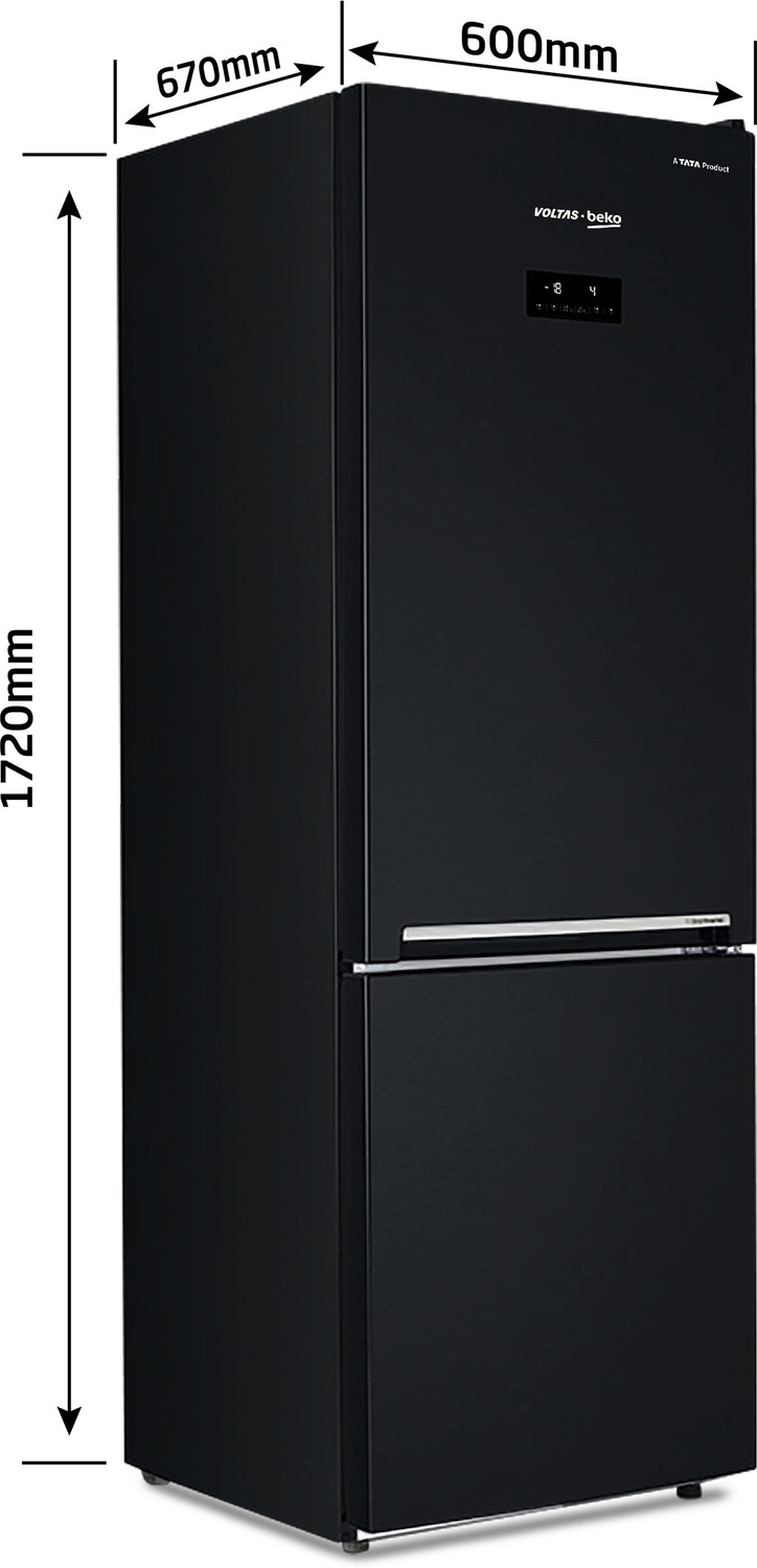 Image of Voltas Beko by A Tata Product 340 L Frost Free Double Door Bottom Mount 2 Star Refrigerator