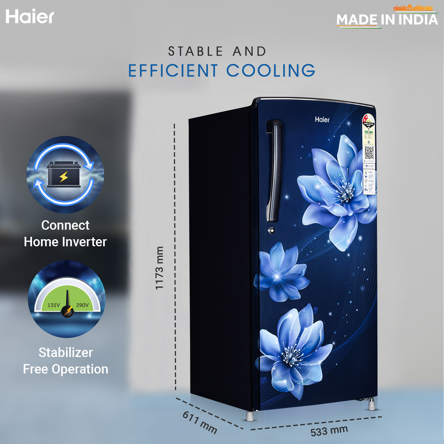 Image of Haier 185 L Direct Cool Single Door 2 Star Refrigerator