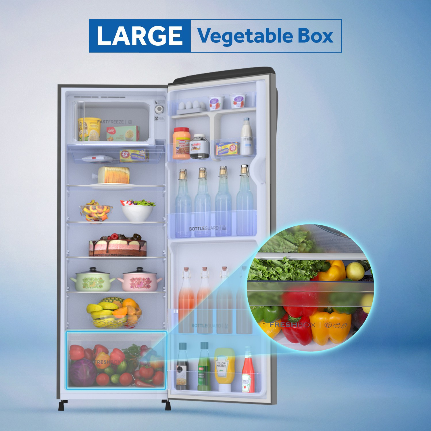 Image of Haier 262 L Direct Cool Single Door 3 Star Refrigerator