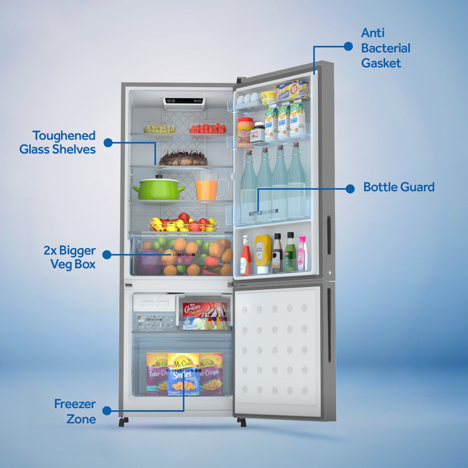 Image of Haier 276 L Frost Free Double Door 3 Star Convertible Refrigerator