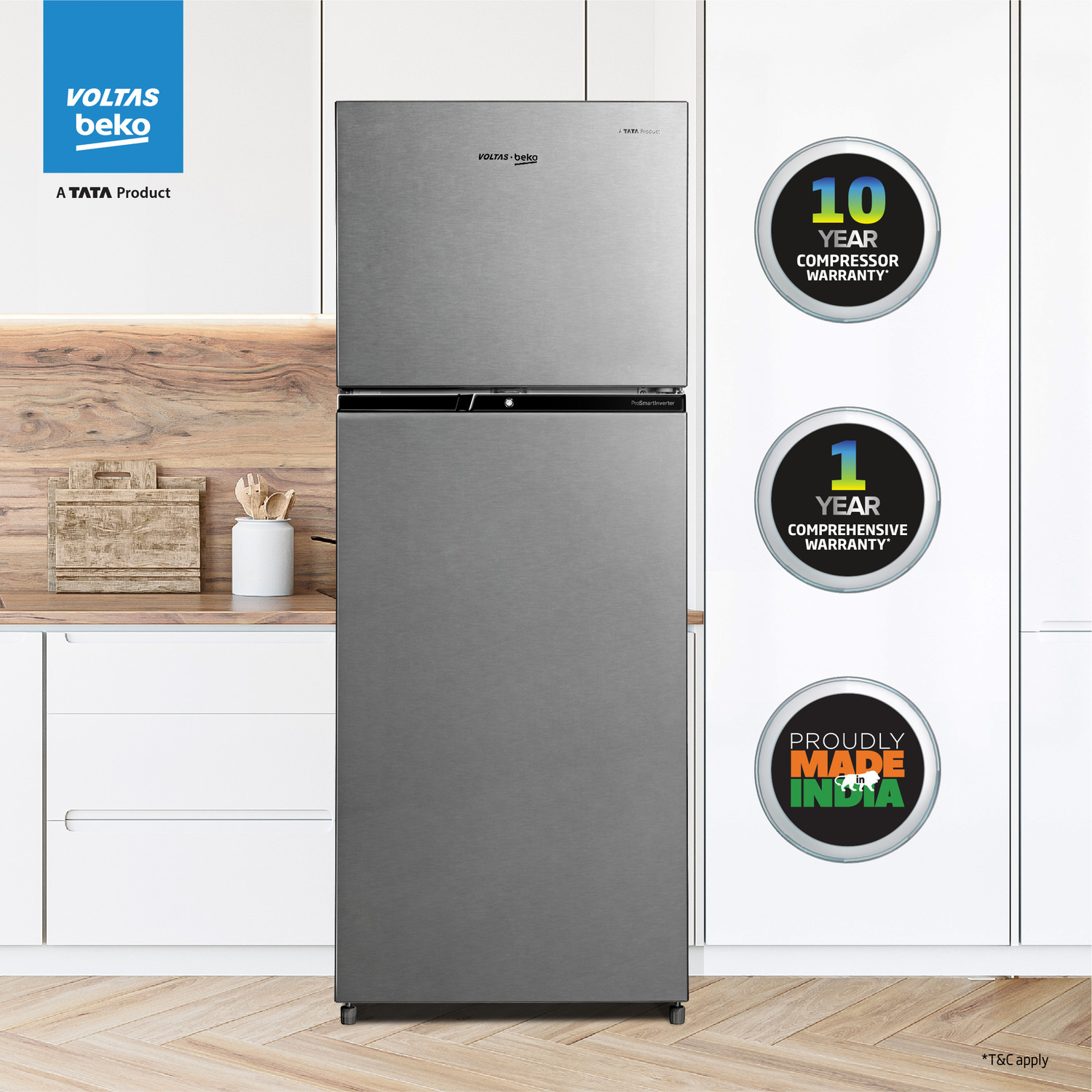 Image of Voltas Beko by A Tata Product 248 L Frost Free Double Door 3 Star Refrigerator