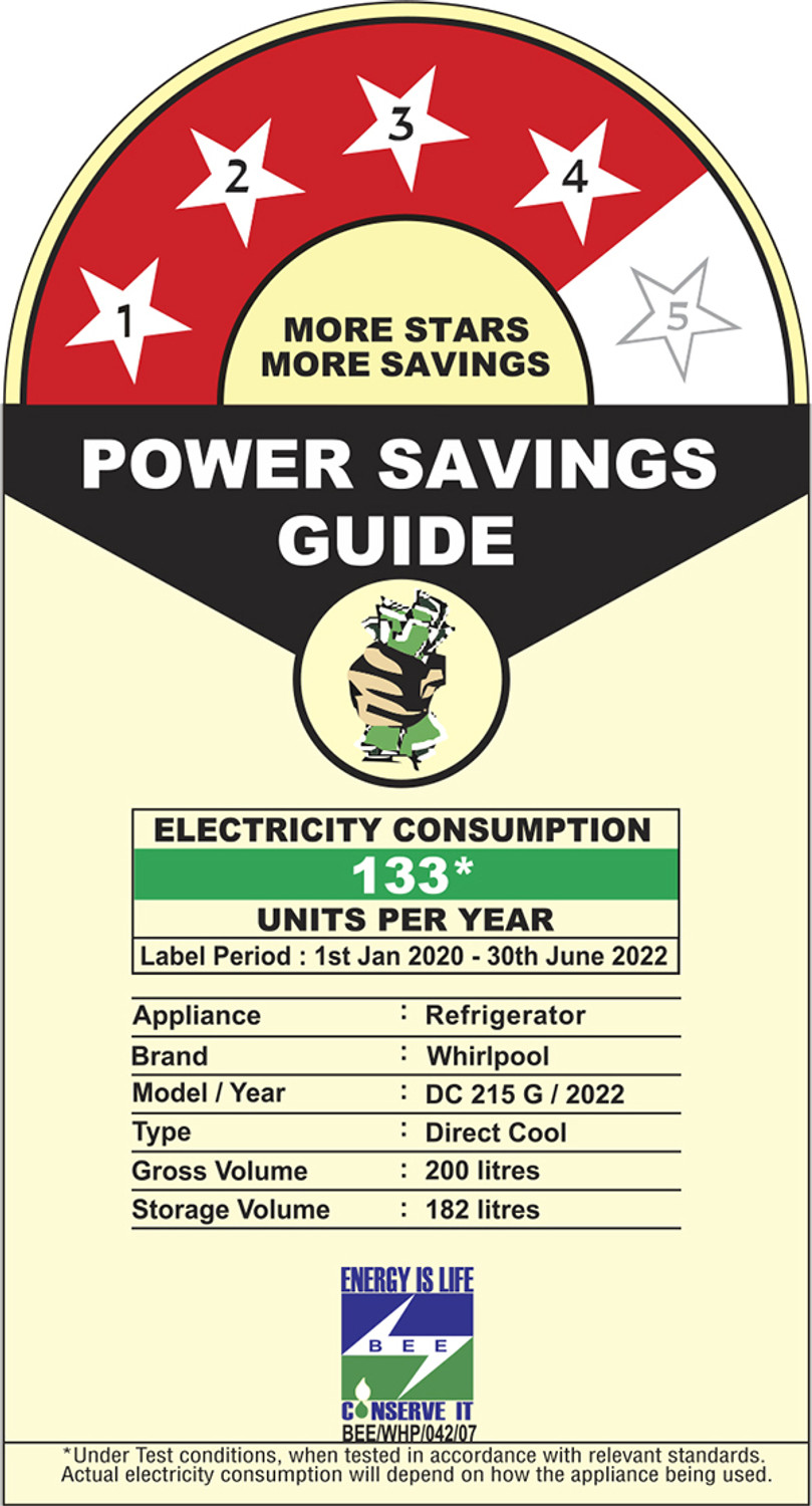 Image of Whirlpool 200 L Direct Cool Single Door 4 Star Refrigerator