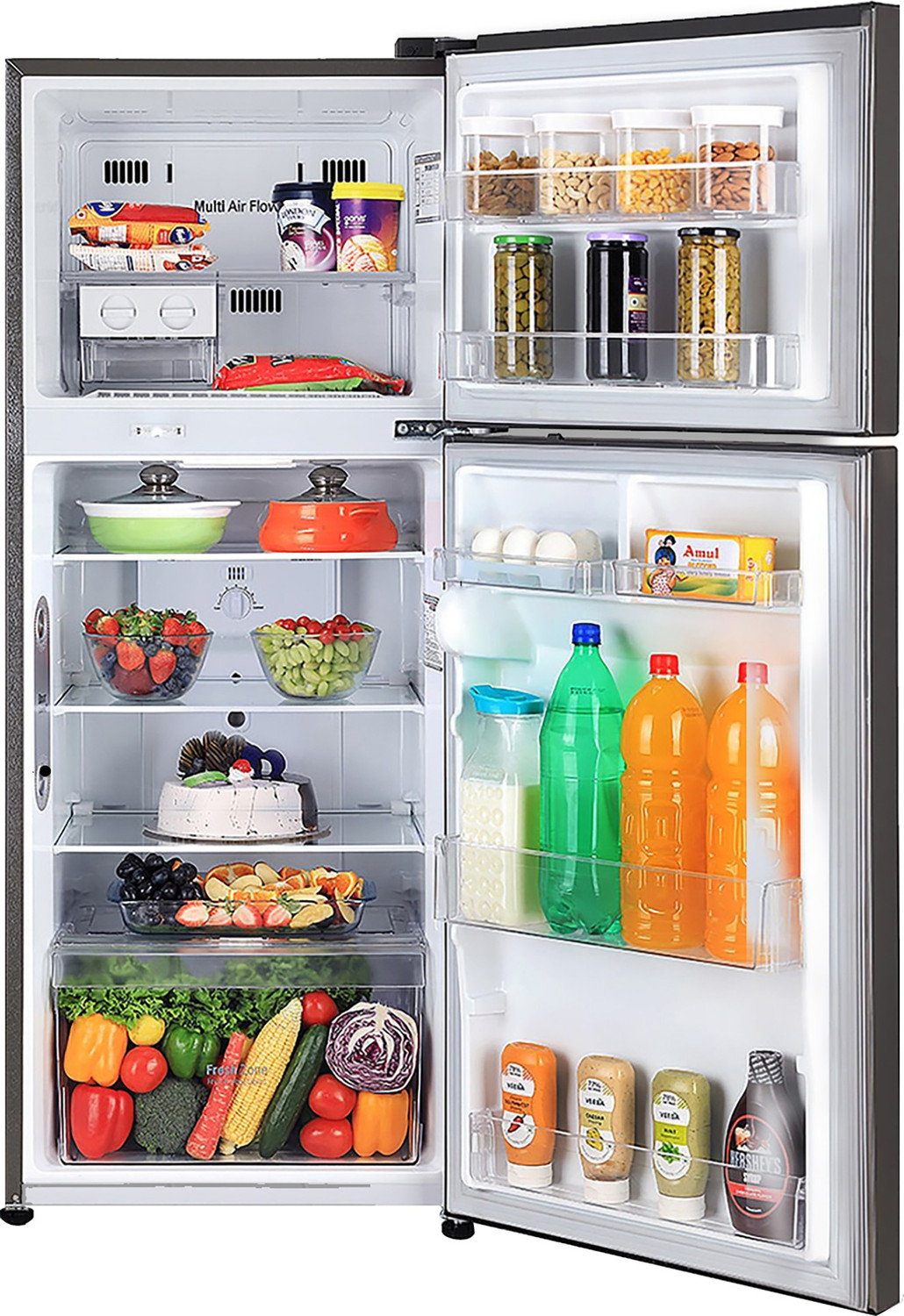 Image of LG 242 L Frost Free Double Door 3 Star Refrigerator with DoorCooling+ & Smart Inverter Compressor