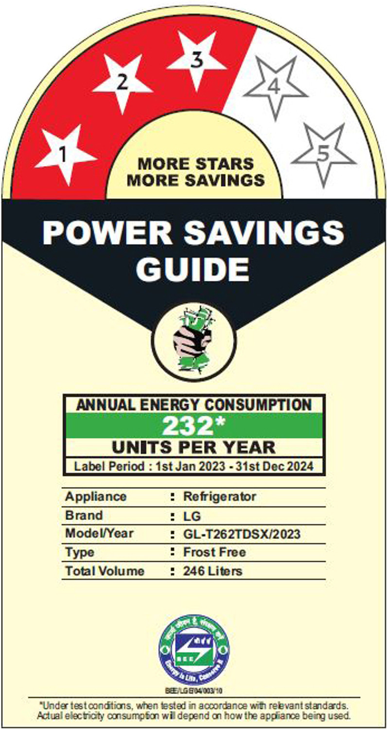 Image of LG 246 L Frost Free Double Door 3 Star Convertible Refrigerator
