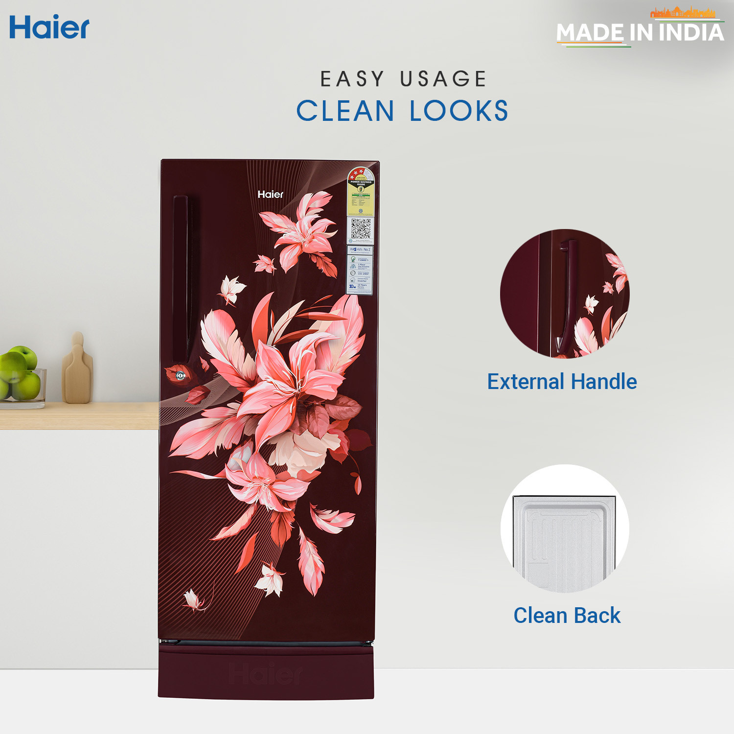 Image of Haier 190 L Direct Cool Single Door 3 Star Refrigerator with Base Drawer