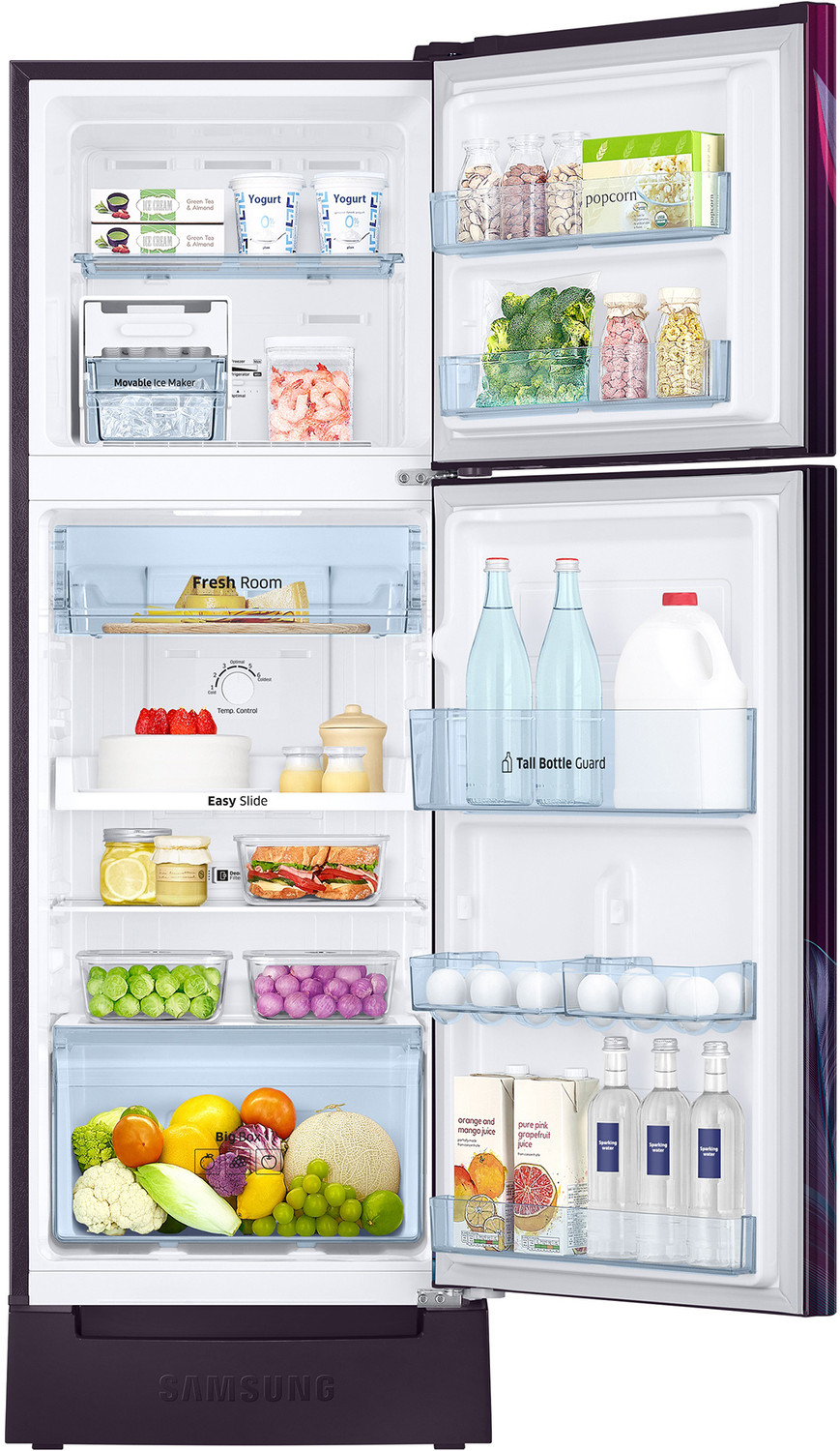 Image of Samsung 236 L Frost Free Double Door 2 Star Refrigerator with Base Drawer