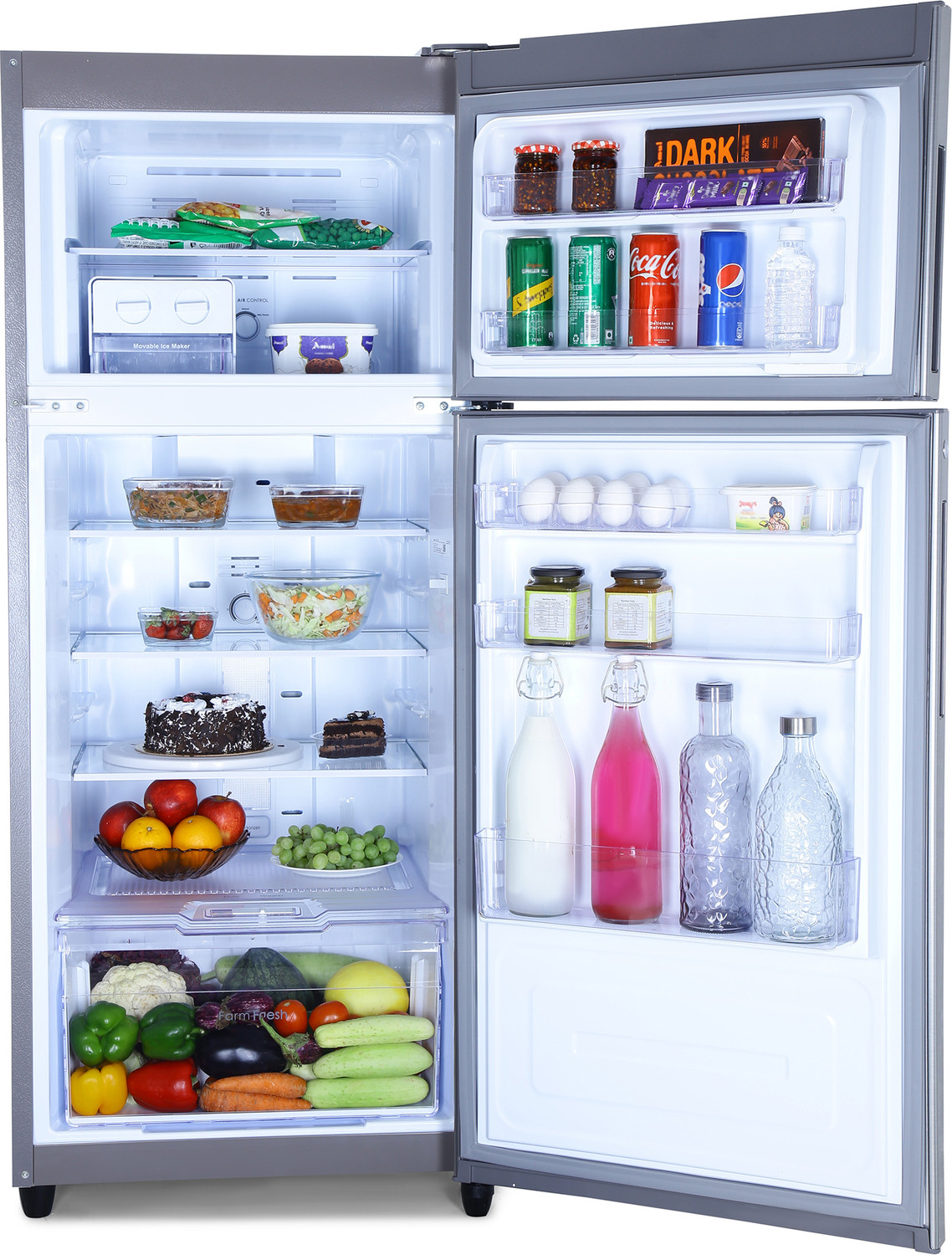 Image of Godrej 223 L Frost Free Double Door 2 Star Refrigerator with Advanced Inverter and 95%+ Food Surface Disinfection