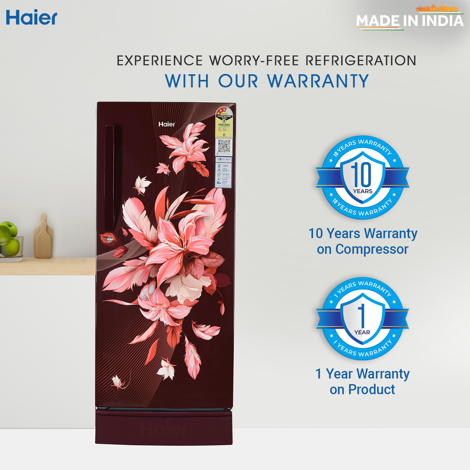 Image of Haier 190 L Direct Cool Single Door 3 Star Refrigerator with Base Drawer
