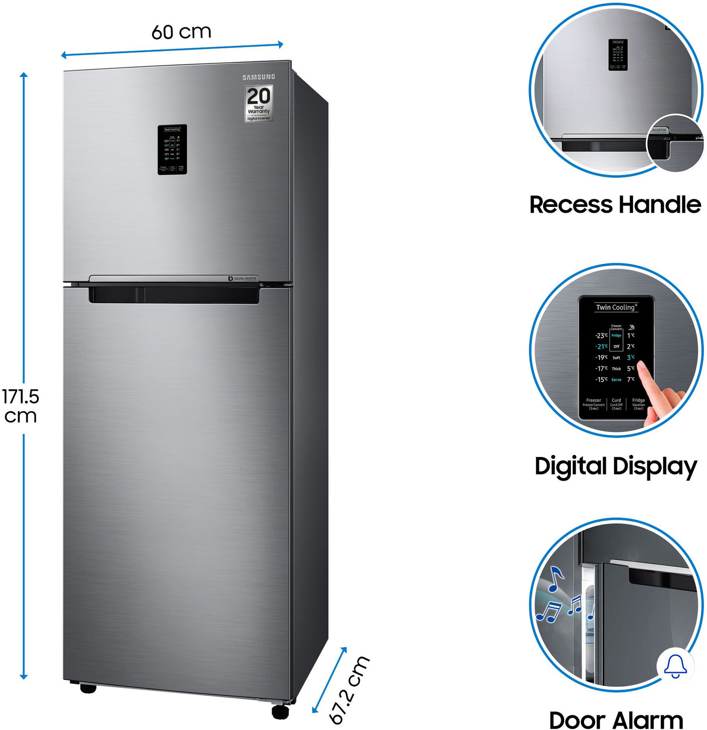 Image of Samsung 336 l Frost Free Double Door 2 Star Refrigerator
