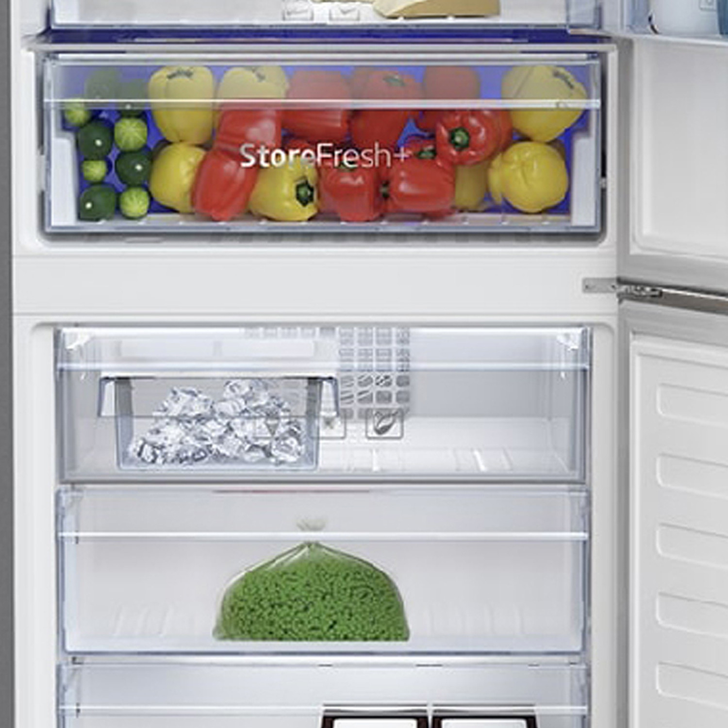Image of Voltas Beko by A Tata Product 340 L Frost Free Double Door Bottom Mount 2 Star Refrigerator