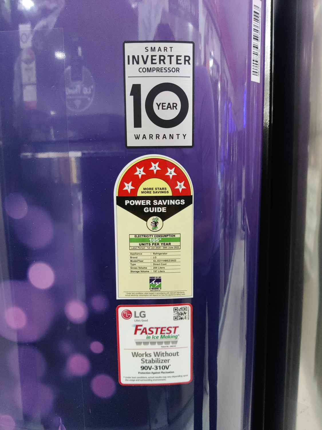 Image of LG 201 L Direct Cool Single Door 5 Star Refrigerator