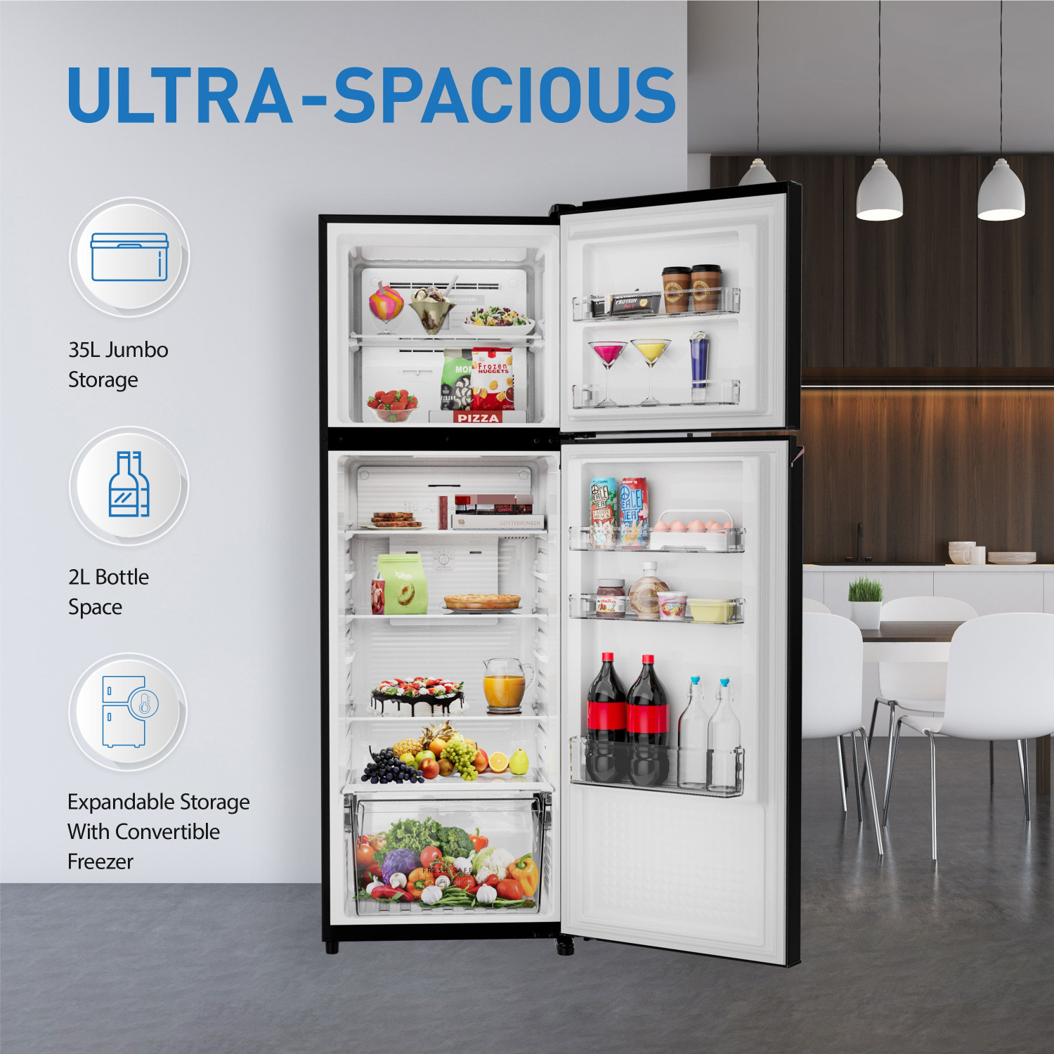 Image of Panasonic 275 L Frost Free Double Door 3 Star Convertible Refrigerator