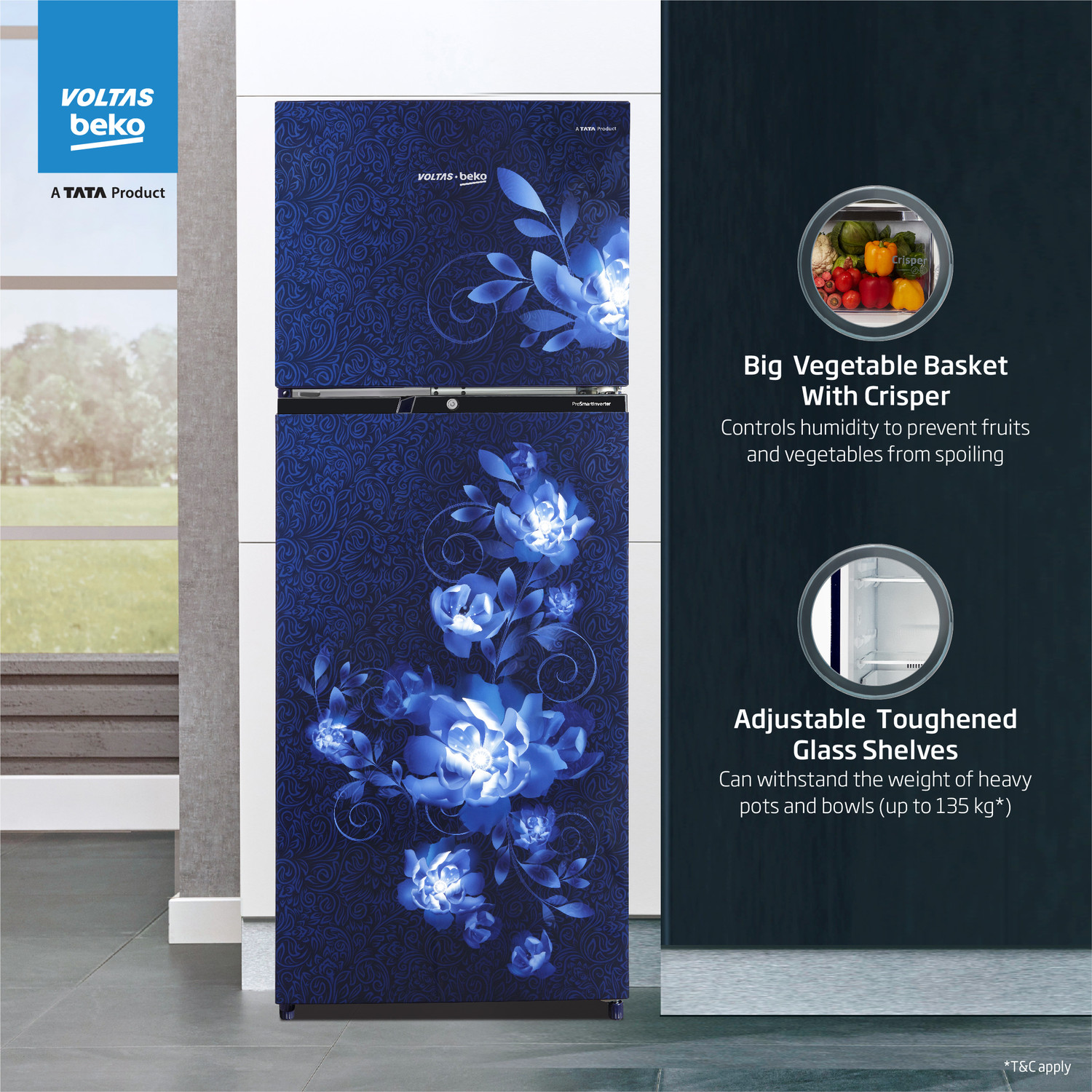 Image of Voltas Beko by A Tata Product 248 L Frost Free Double Door 3 Star Refrigerator