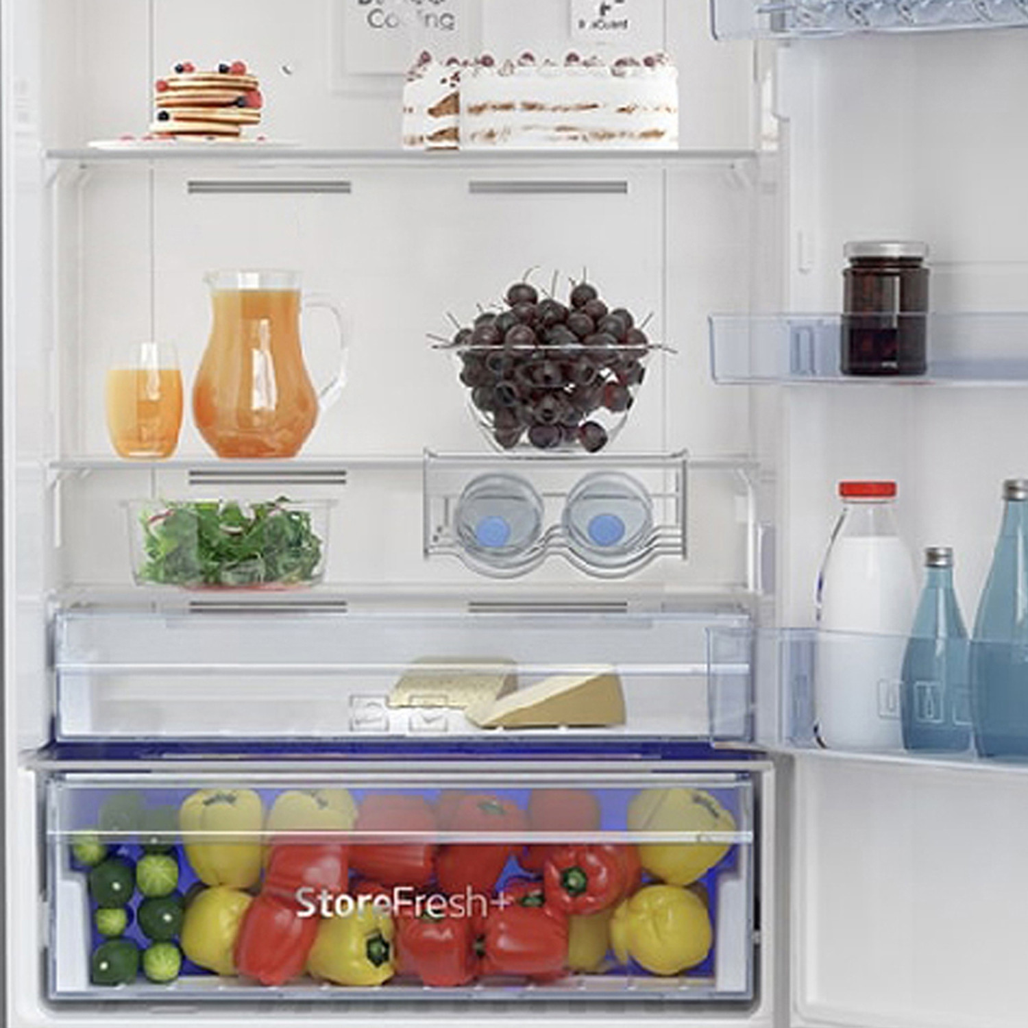 Image of Voltas Beko by A Tata Product 340 L Frost Free Double Door Bottom Mount 2 Star Refrigerator