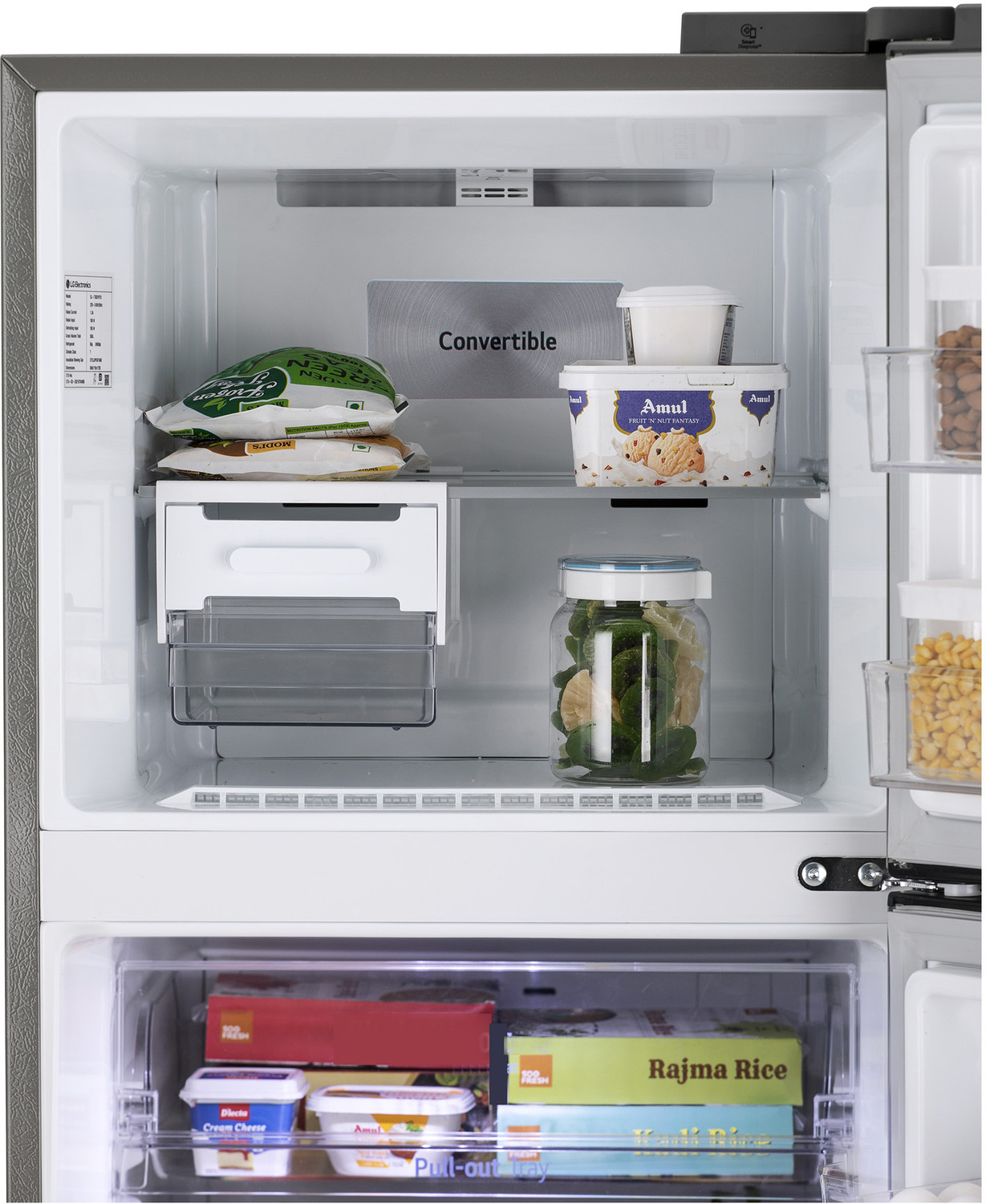 Image of LG 343 L Frost Free Double Door 3 Star Convertible Refrigerator with Wi-Fi, DoorCooling+, Smart Inverter Compressor and External LED Display