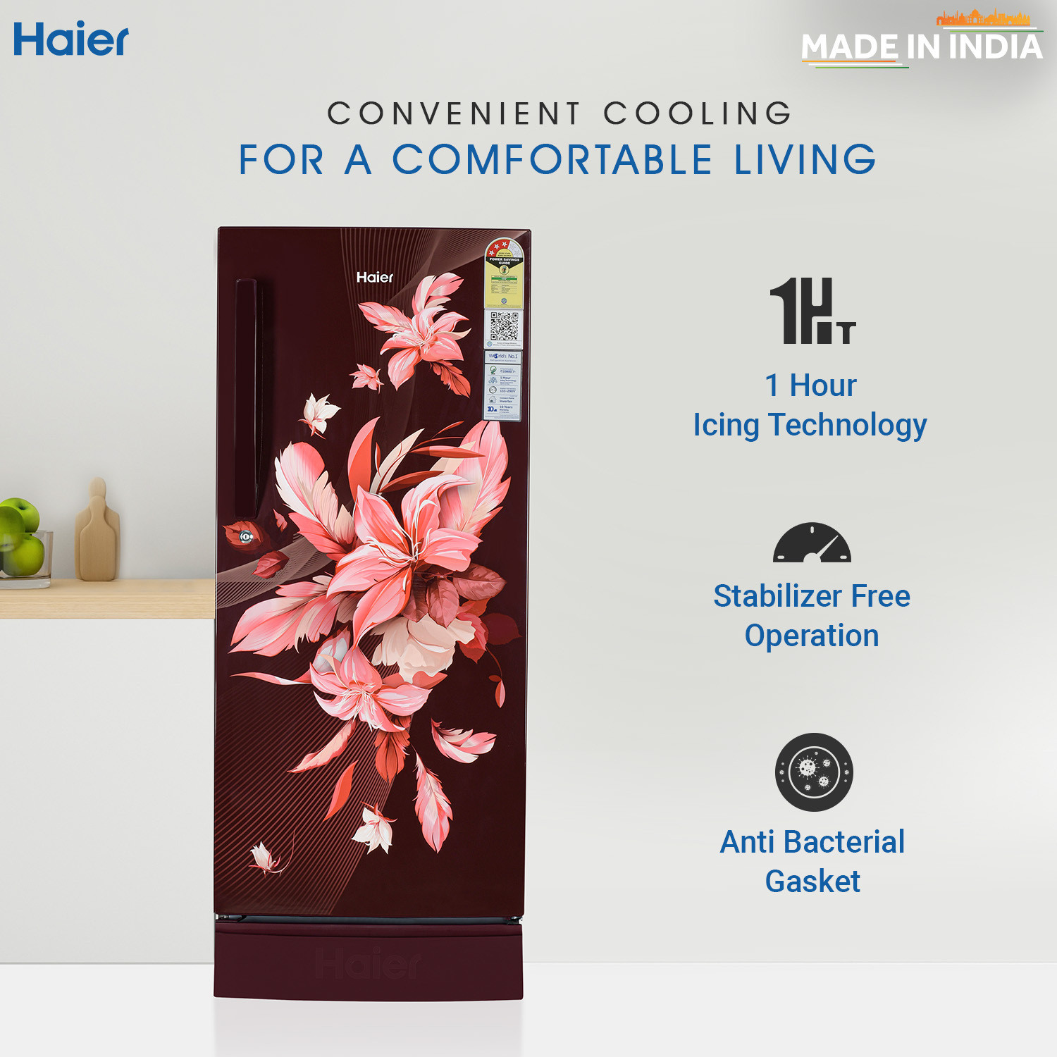 Image of Haier 190 L Direct Cool Single Door 3 Star Refrigerator with Base Drawer