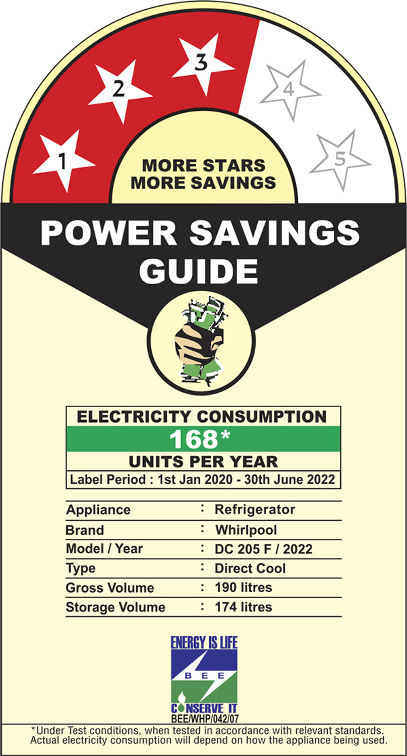 Image of Whirlpool 190 L Direct Cool Single Door 3 Star Refrigerator