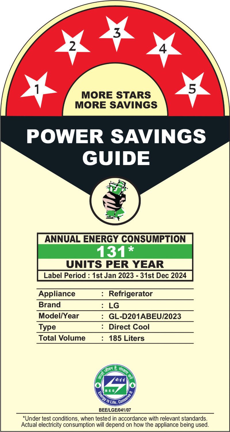 Image of LG 185 L Direct Cool Single Door 5 Star Refrigerator with Base Drawer with Smart Inverter Compressor, Smart Connect, Fast Ice Making