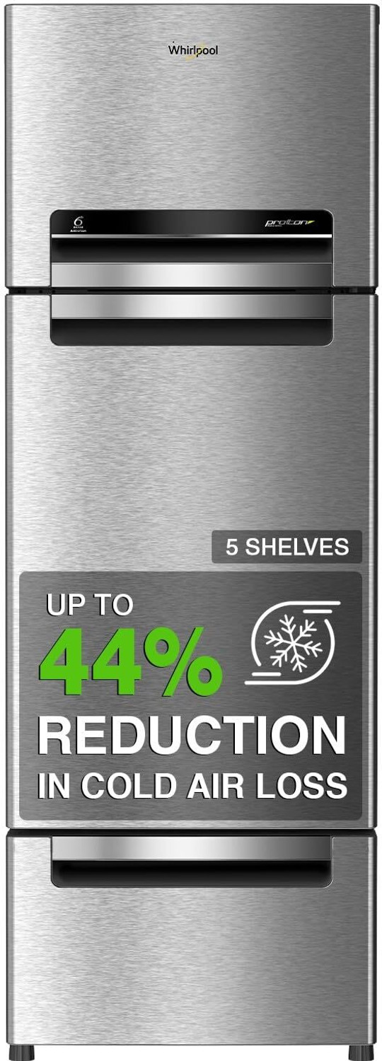 Whirlpool 330L Frost Free Triple Door – Alpha Steel, ₹34,990