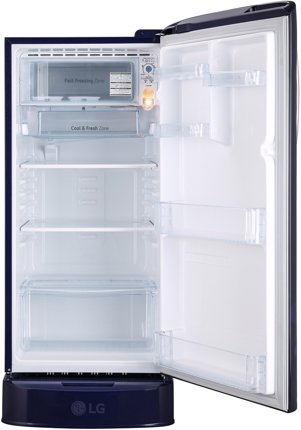 Image of LG 185 L Direct Cool Single Door 5 Star Refrigerator with Base Drawer with Smart Inverter Compressor, Smart Connect, Fast Ice Making