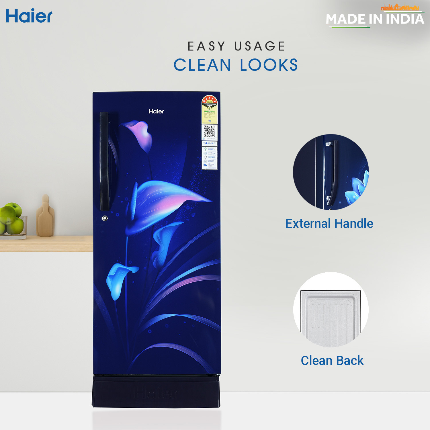Image of Haier 185 L Direct Cool Single Door 5 Star Refrigerator with Base Drawer