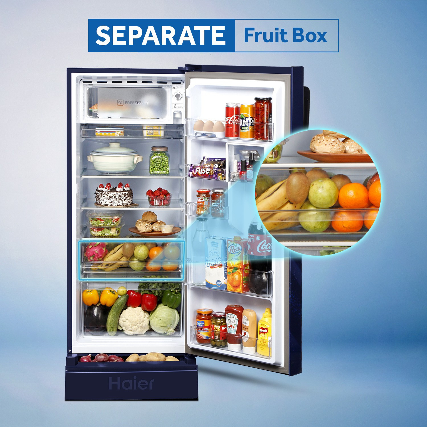 Image of Haier 195 L Direct Cool Single Door 5 Star Refrigerator with Base Drawer