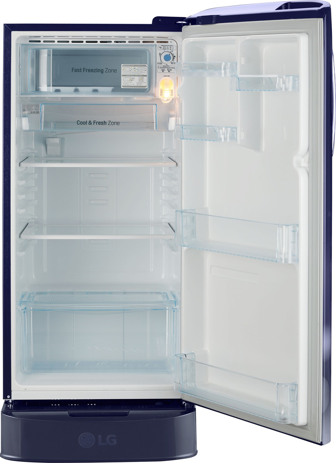 Image of LG 190 L Direct Cool Single Door 5 Star Refrigerator with Base Drawer with Smart Inverter Compressor
