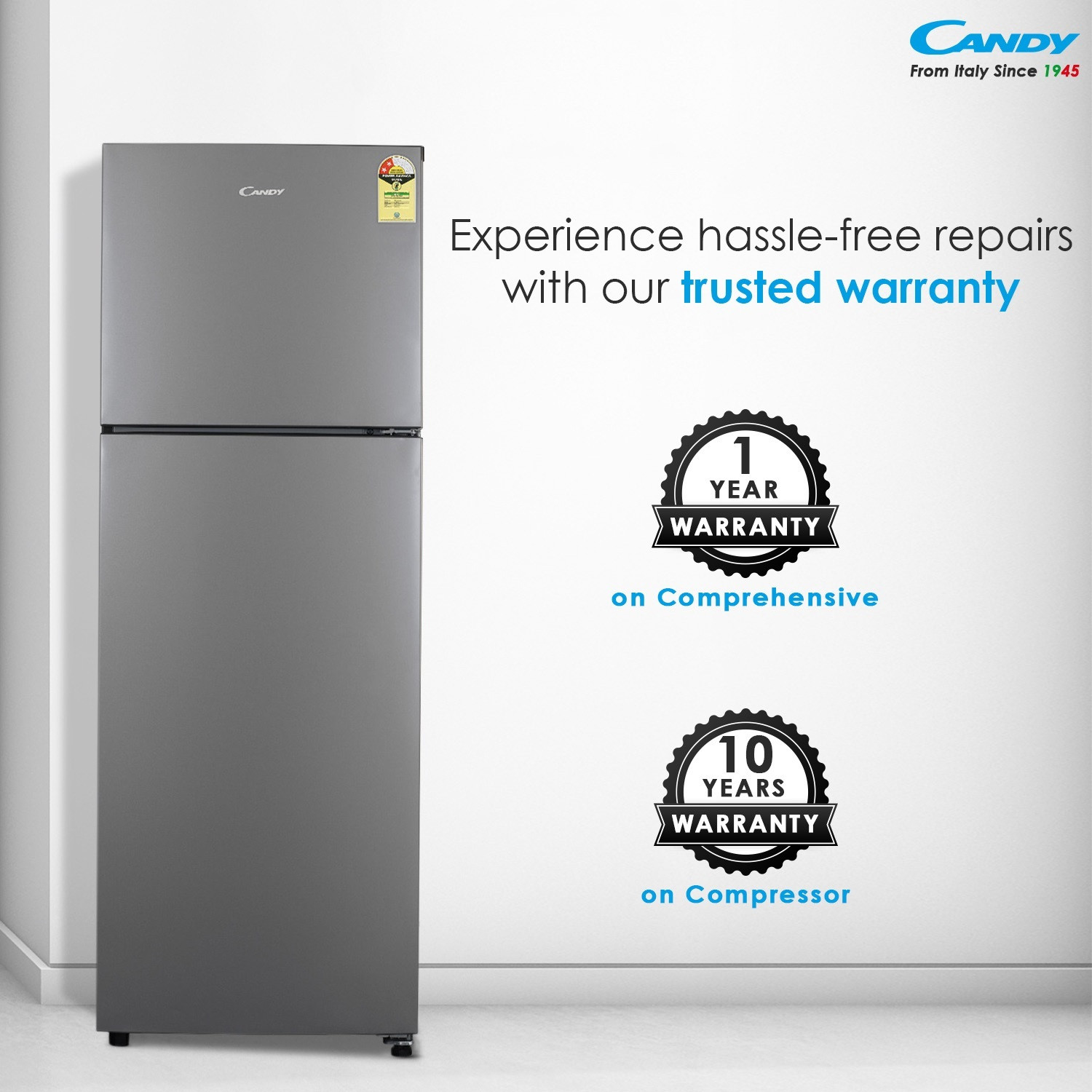 Image of CANDY 240 L Frost Free Double Door 2 Star Refrigerator with Auto frost , large Fruit and Vegetable Space